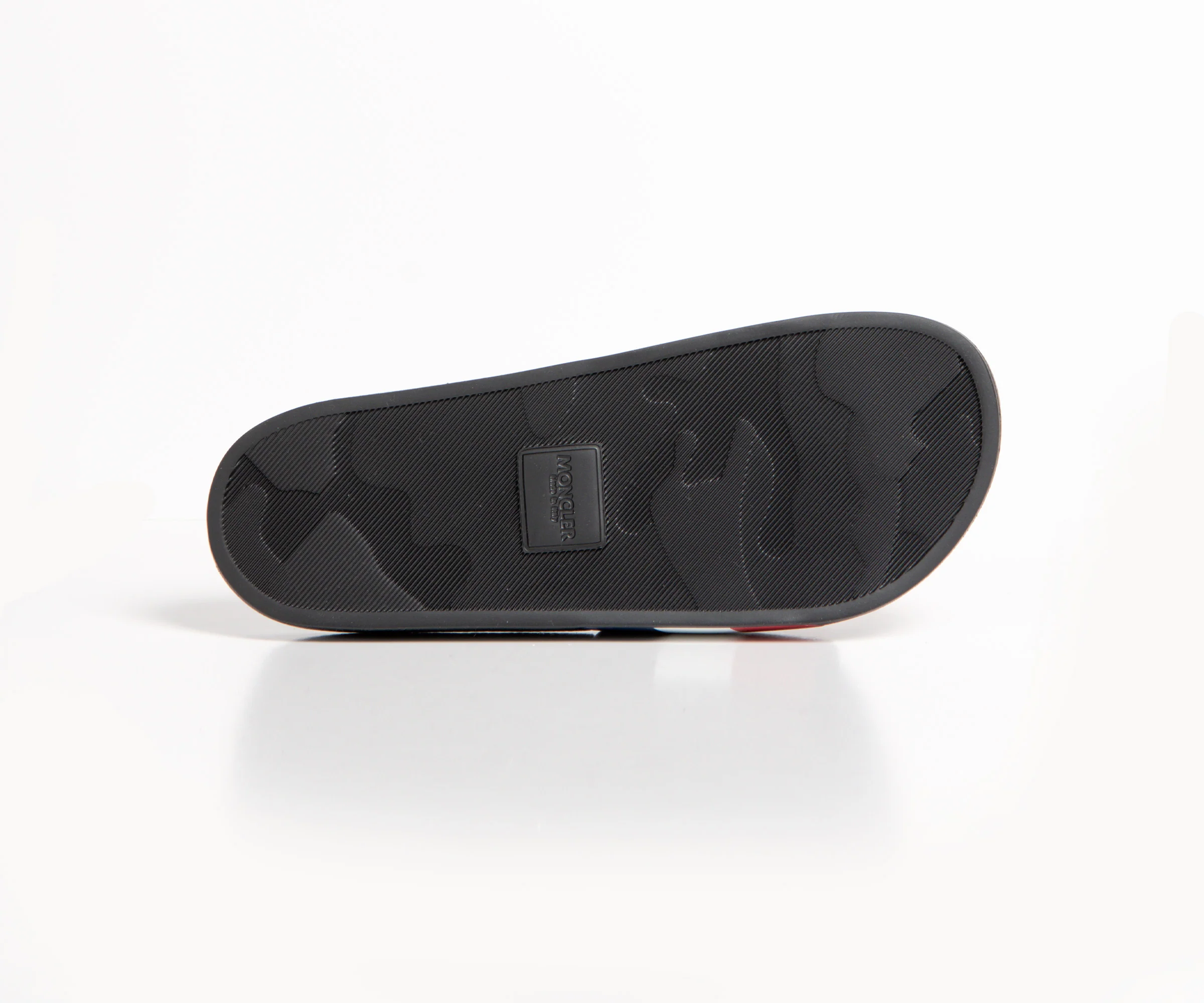 Moncler 'Basile' Striped Logo Slider Black - Image 7