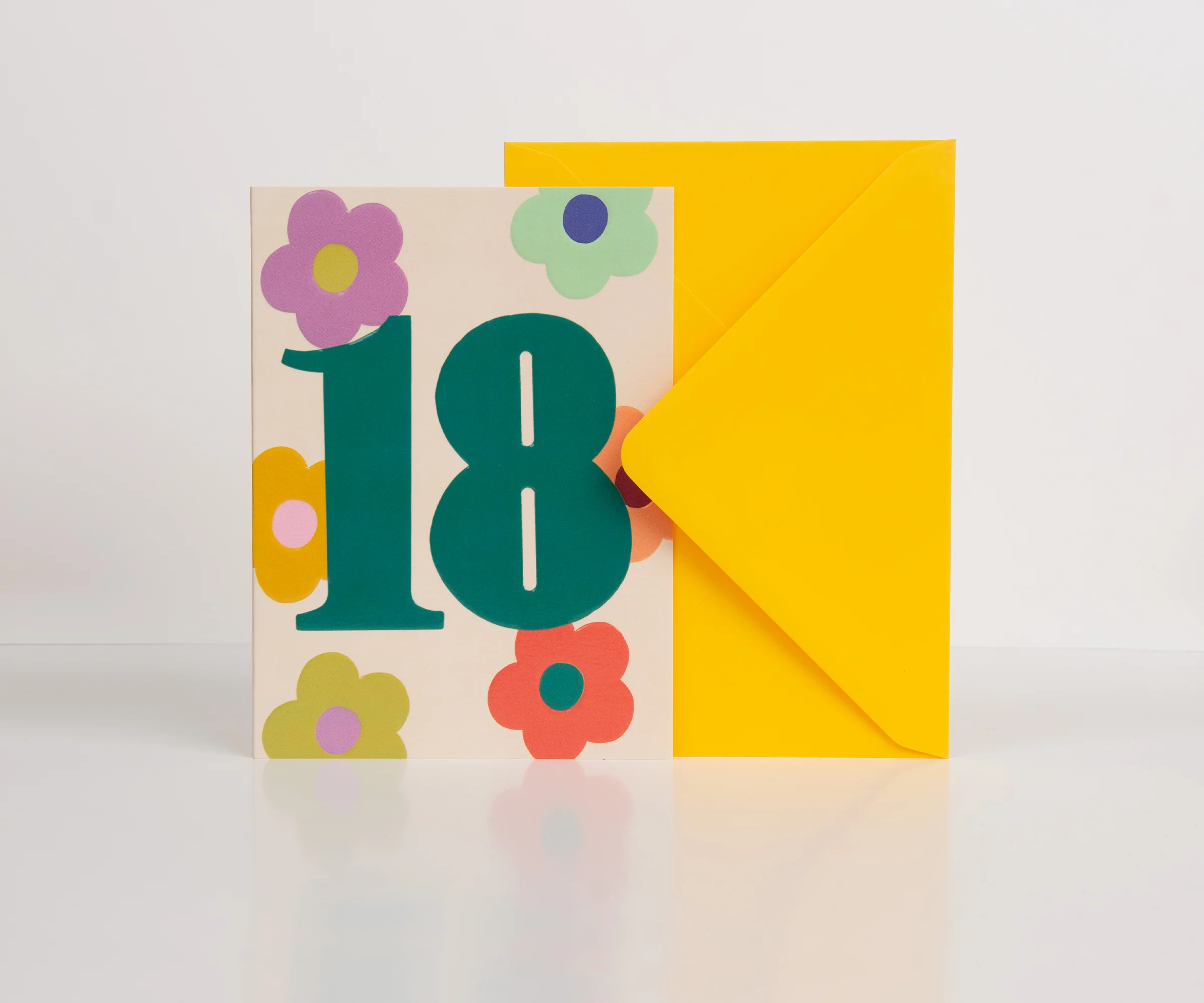 Raspberry Blossom '18' Colourful & Floral Birthday Card - Image 3
