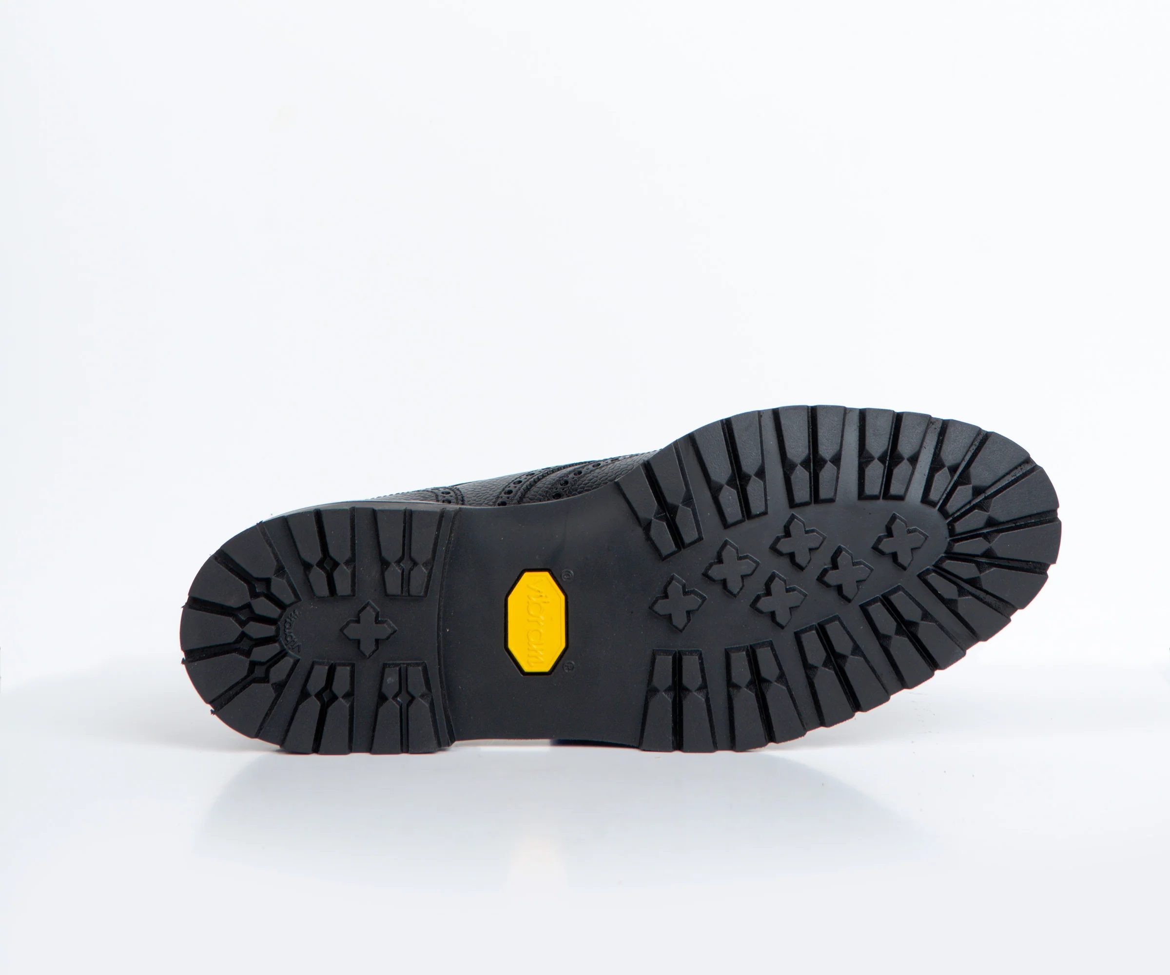 Crockett & Jones 'Pembroke' Leather Brogue Vibram Cleated Sole Black - Image 6