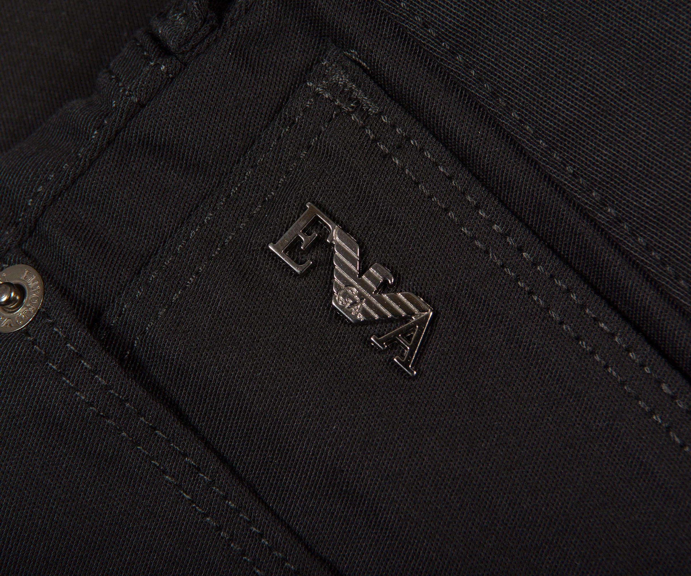 Emporio Armani Black J06 Slim Fit Stretch Chino - Image 3