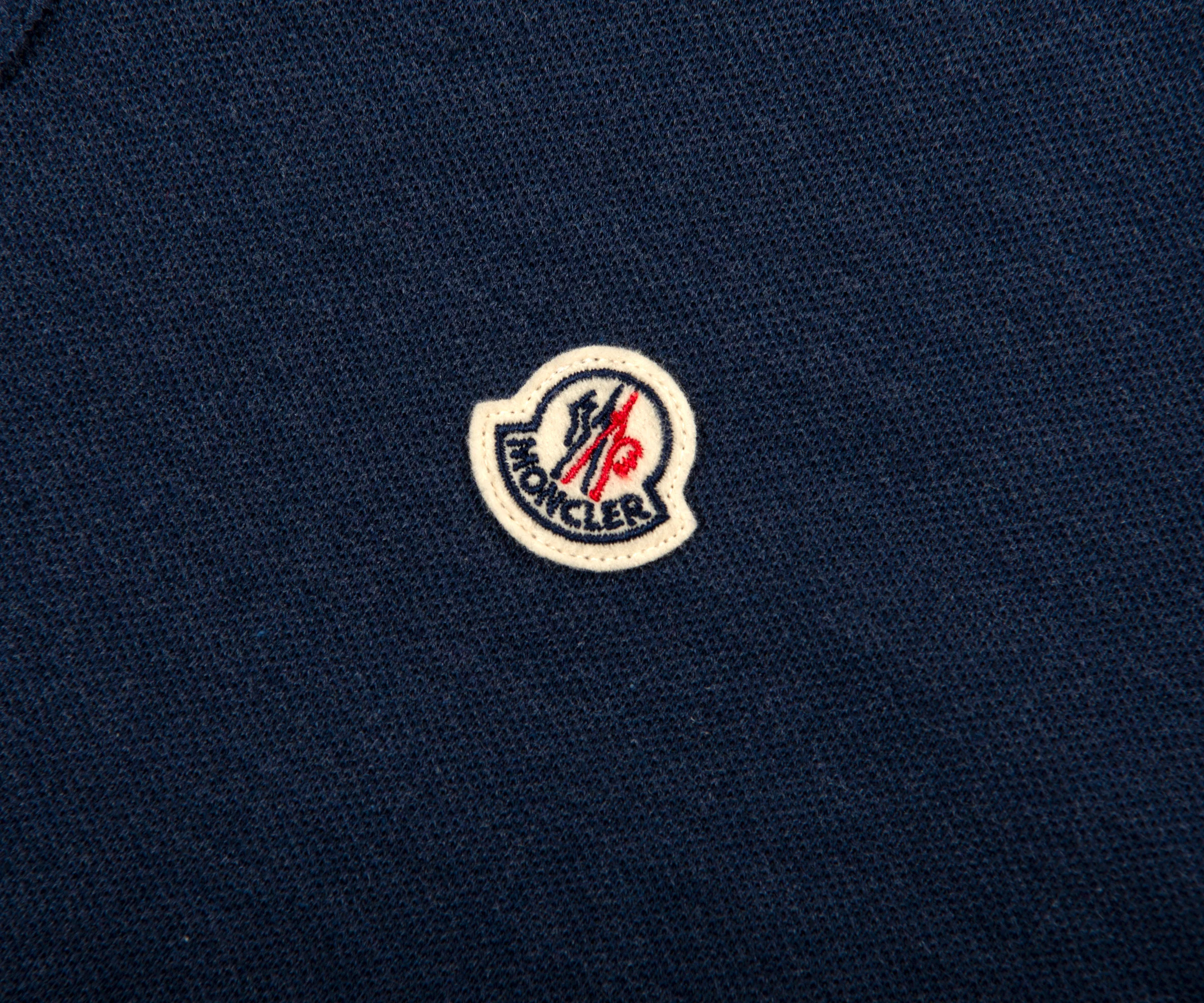 Moncler Classic SS Polo Blue - Image 3