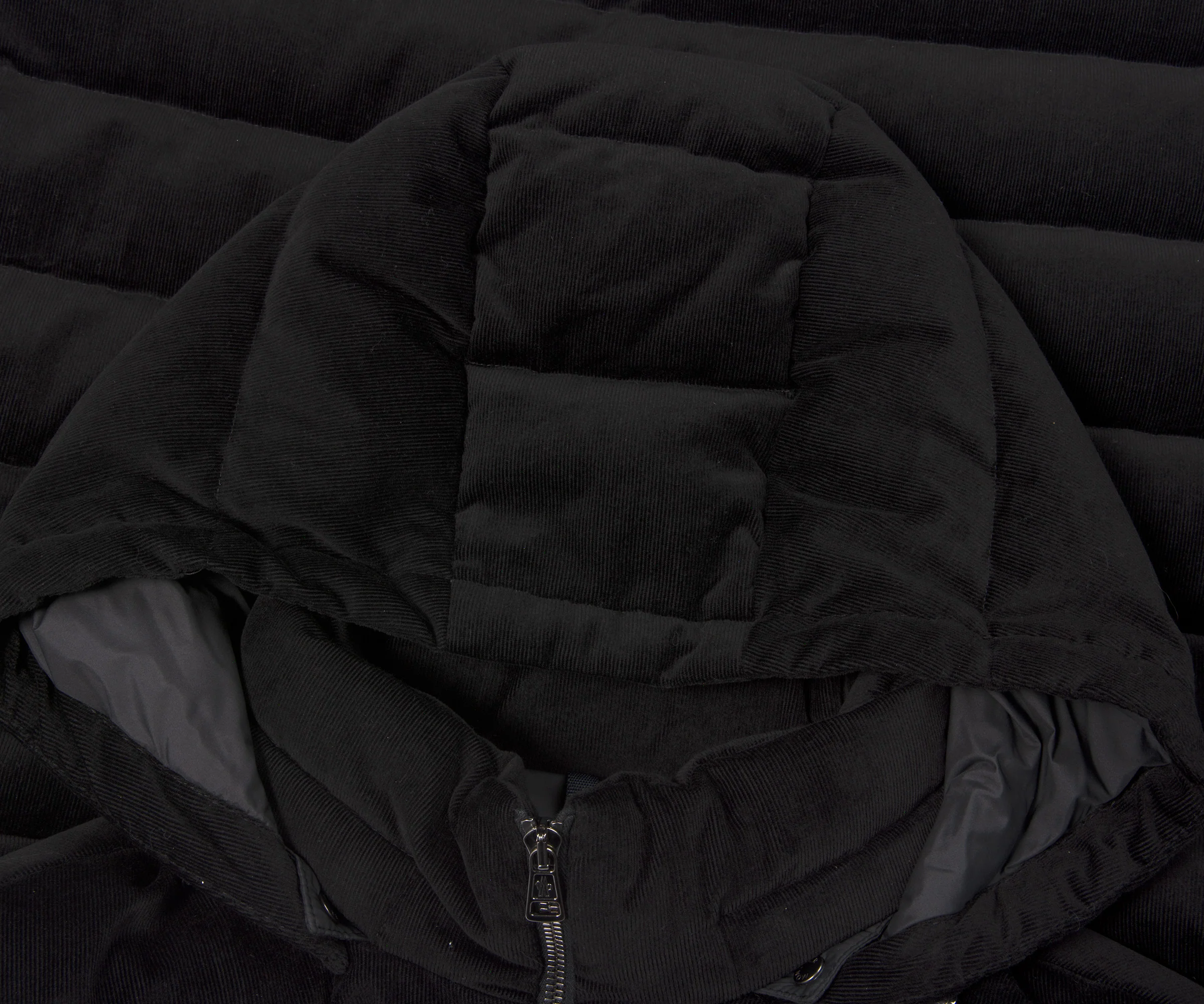 Moncler Chionea Corduroy Down Jacket Black - Image 9