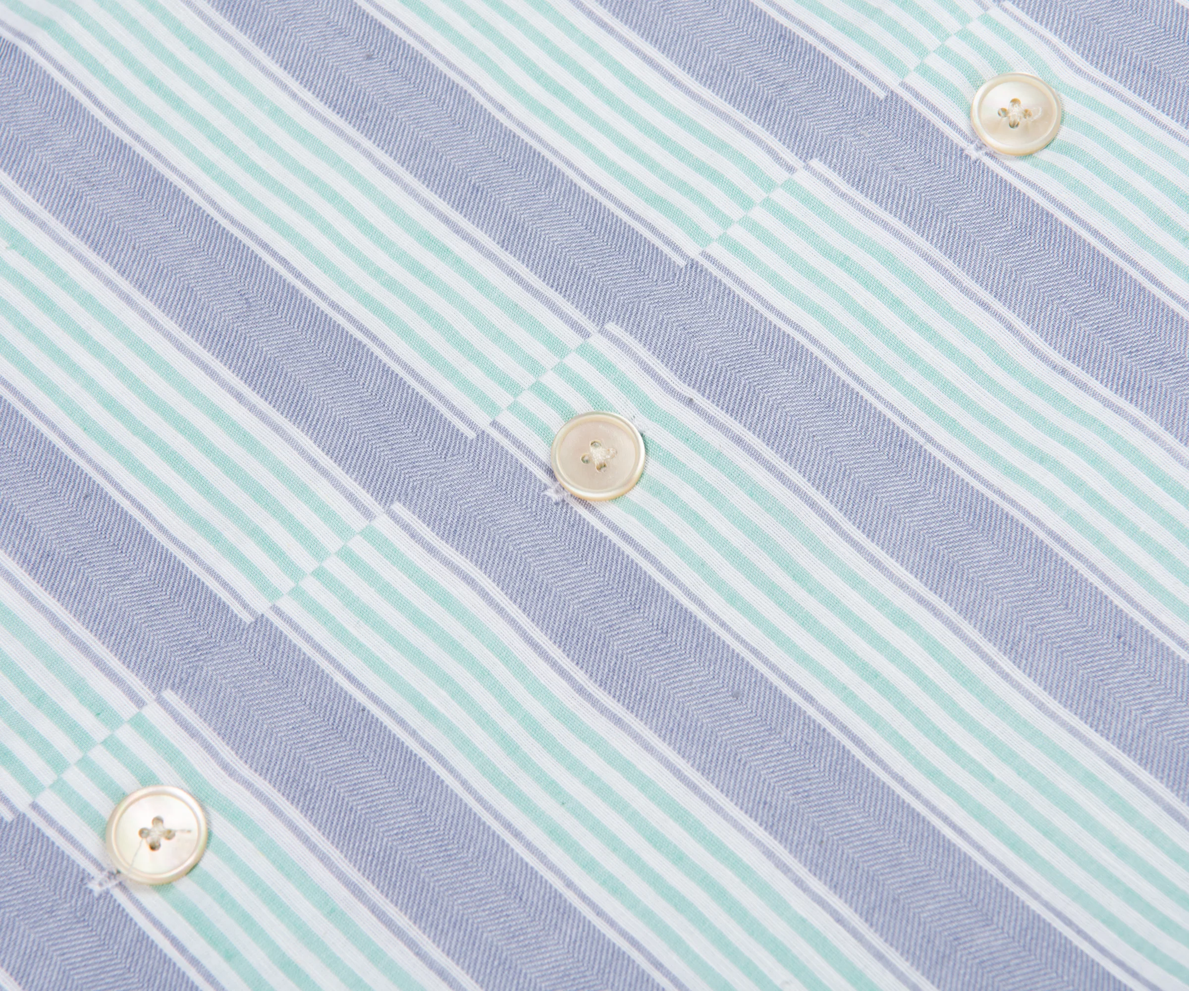 Paul Smith PS Striped SS Casual Shirt Turquoise/Purple/White - Image 5