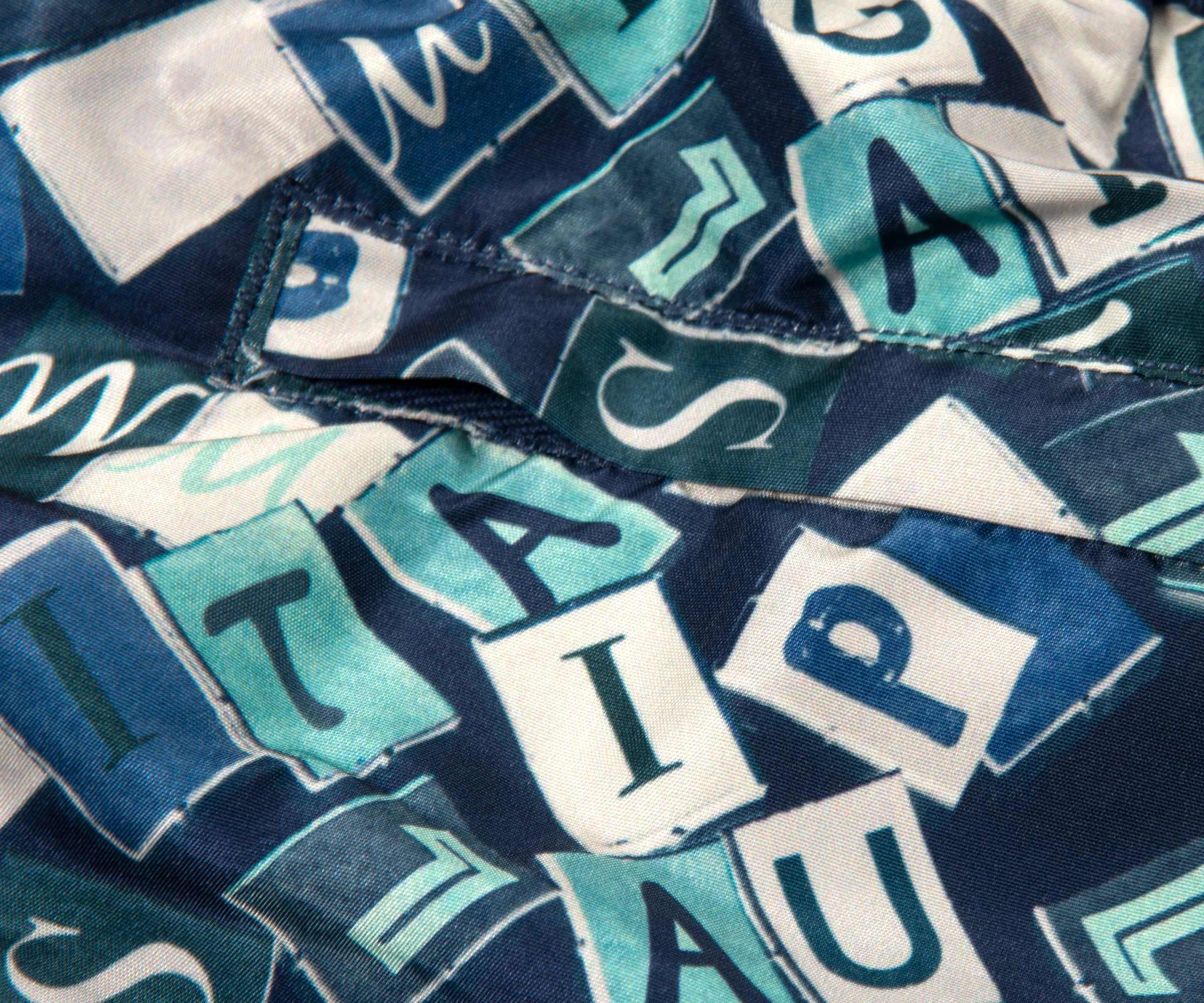 Paul Smith Lettered Logo Swim Shorts Petrol Green - Image 5