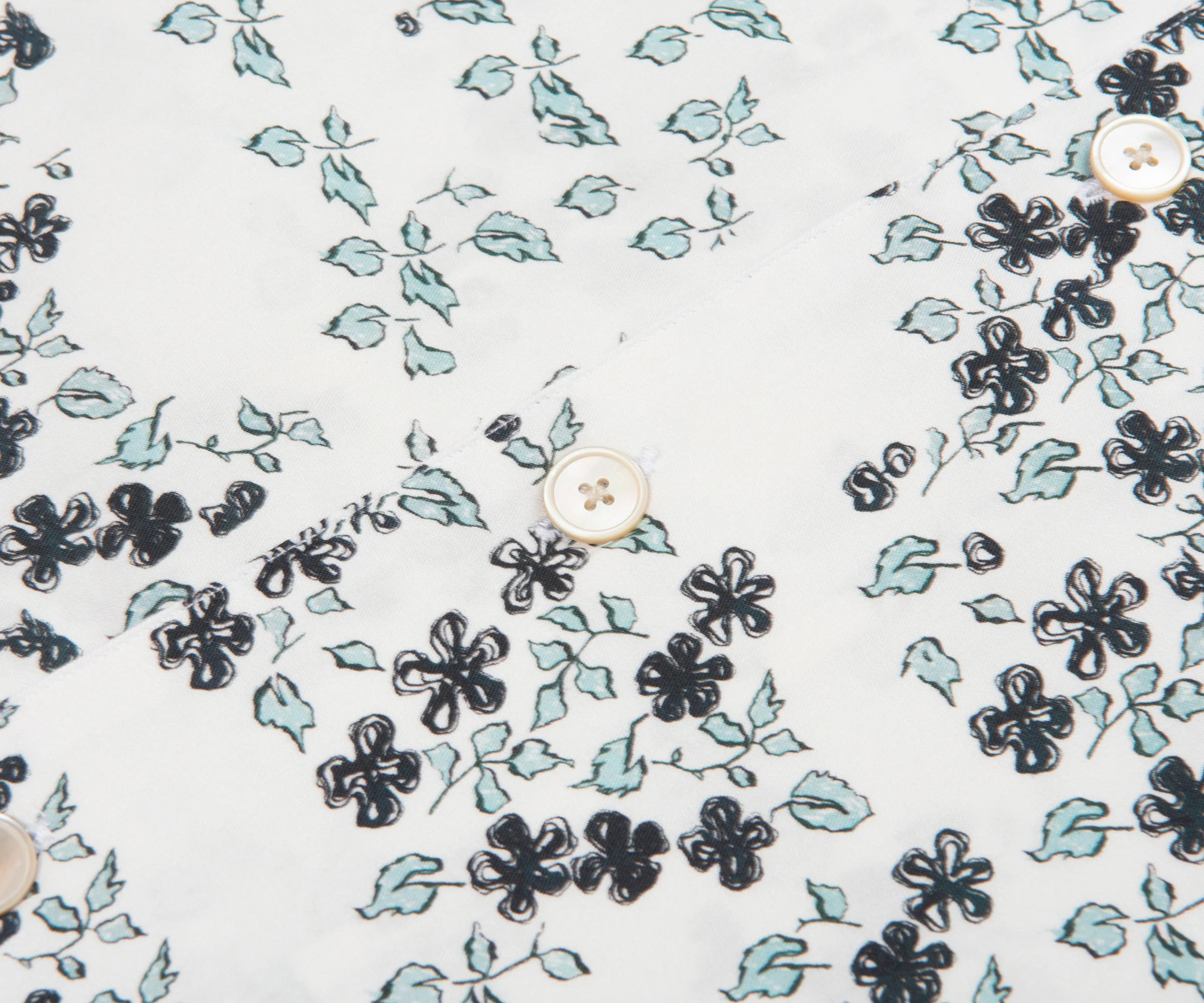 Paul Smith PS Jasmine Print Shirt Ice White - Image 5