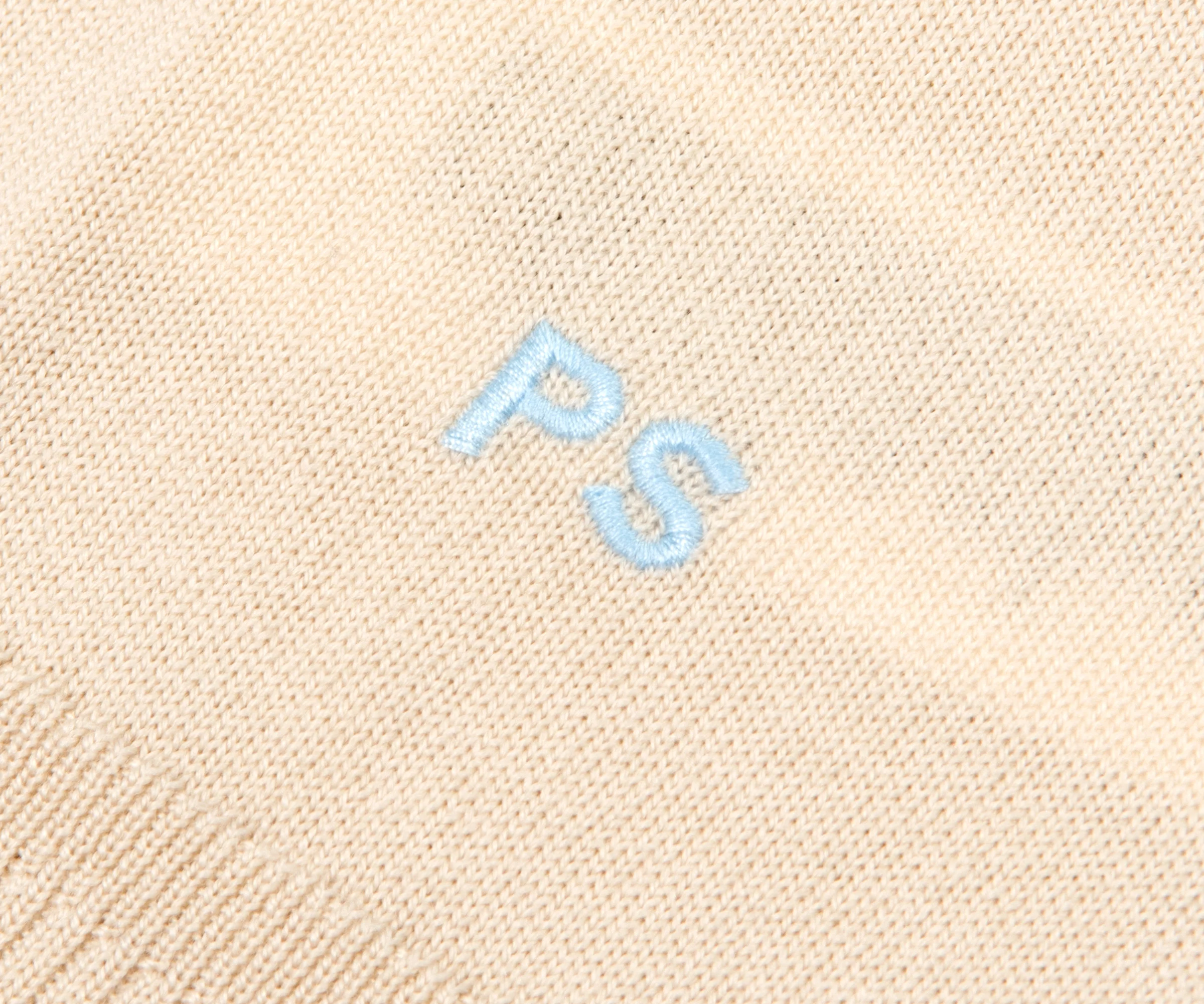 Paul Smith PS Merino Wool Stitch Detailed Collar Polo Off White - Image 3