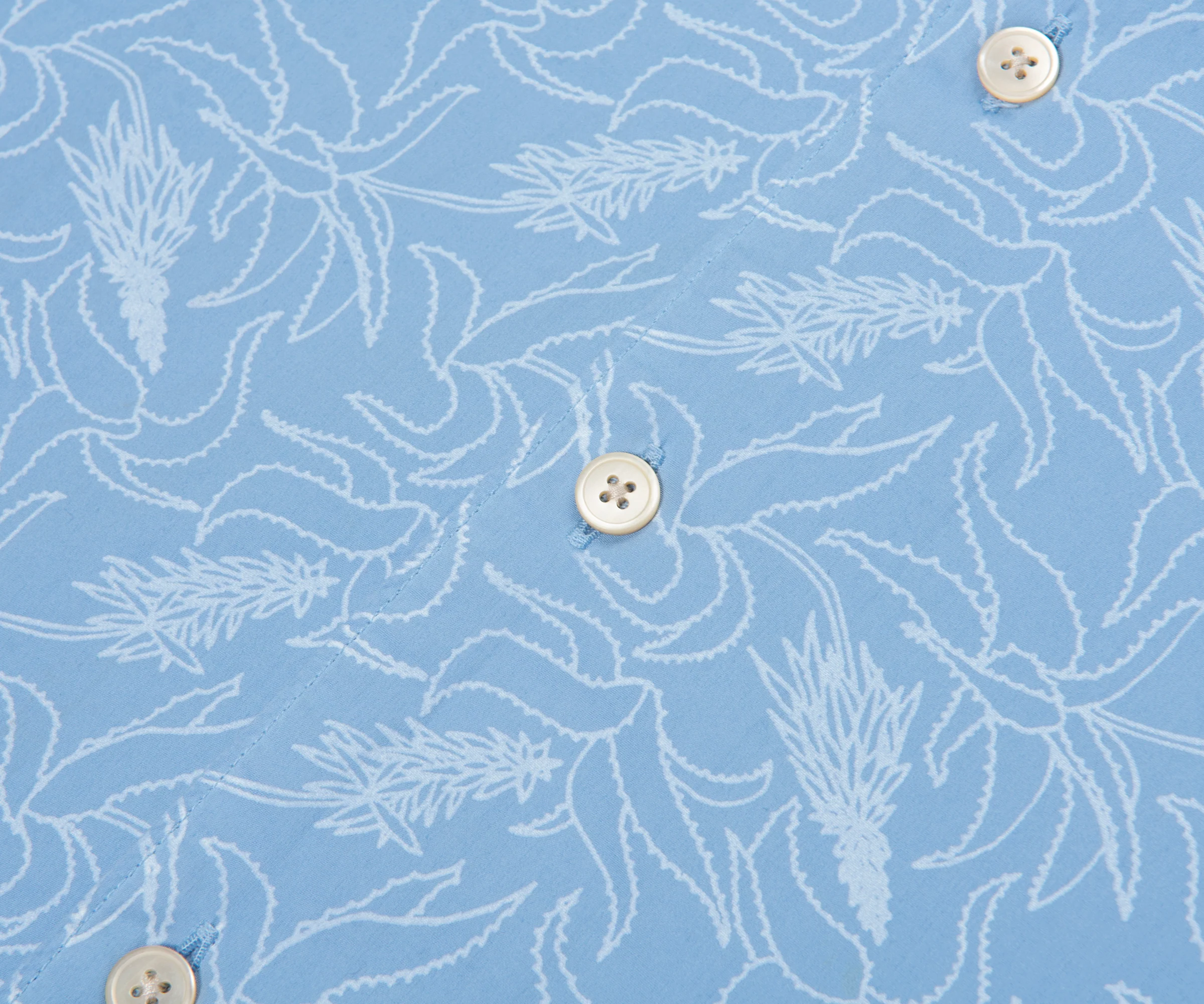 Paul Smith PS Tropical Print SS Shirt Light Blue - Image 4