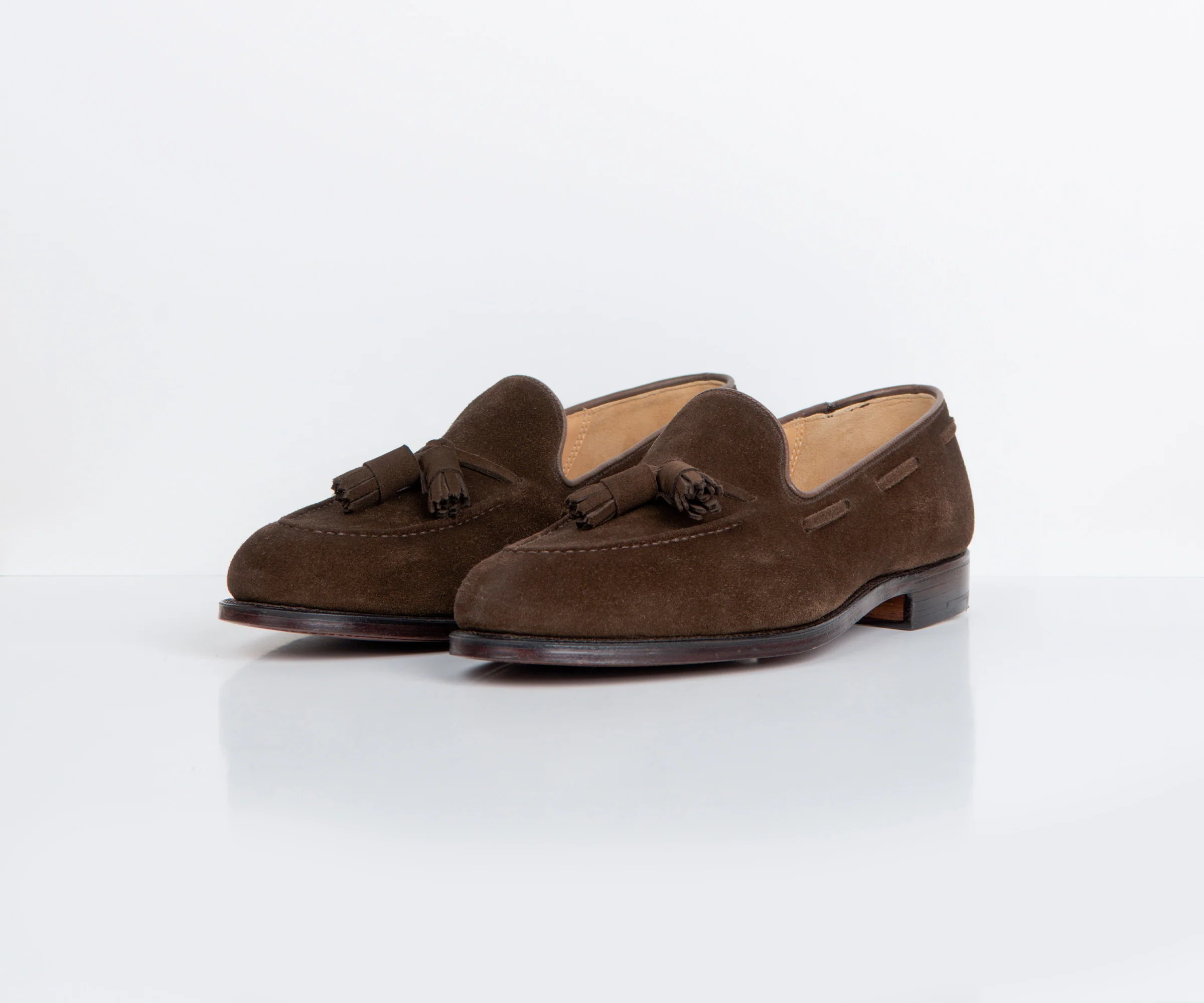 Crockett & Jones 'Cavendish' Suede Loafer Dark Brown - Image 4