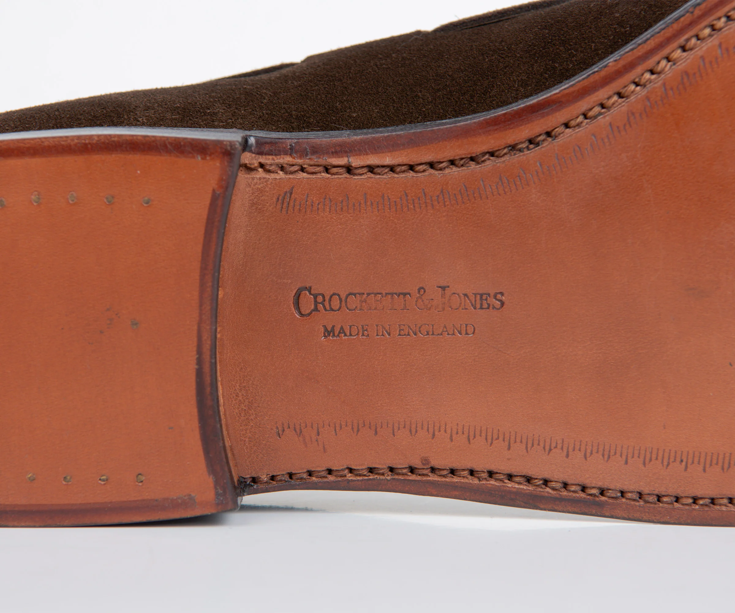 Crockett & Jones 'Cavendish' Suede Loafer Dark Brown - Image 7