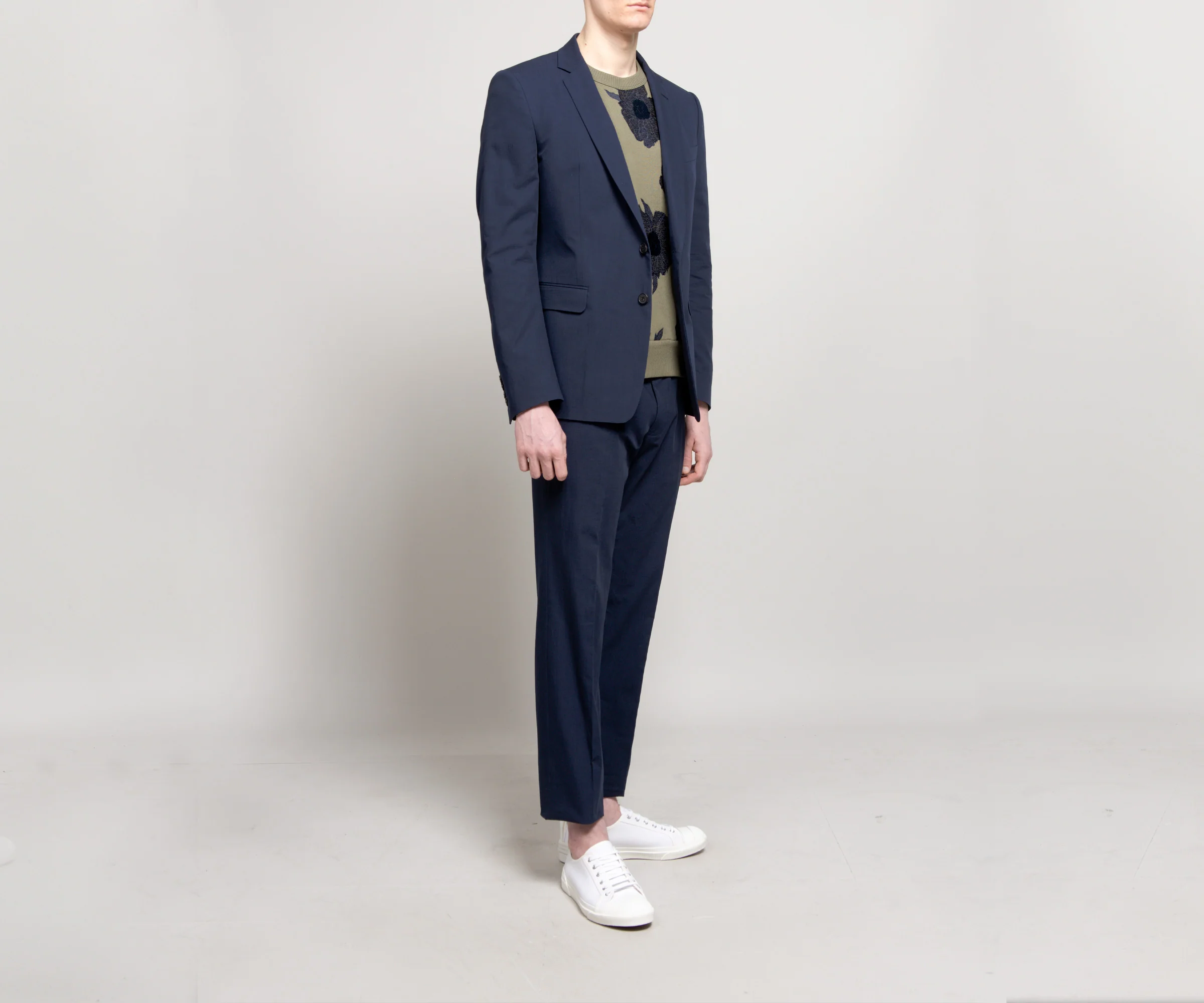 Dries Van Noten Kayne Cotton Suit Navy - Image 8