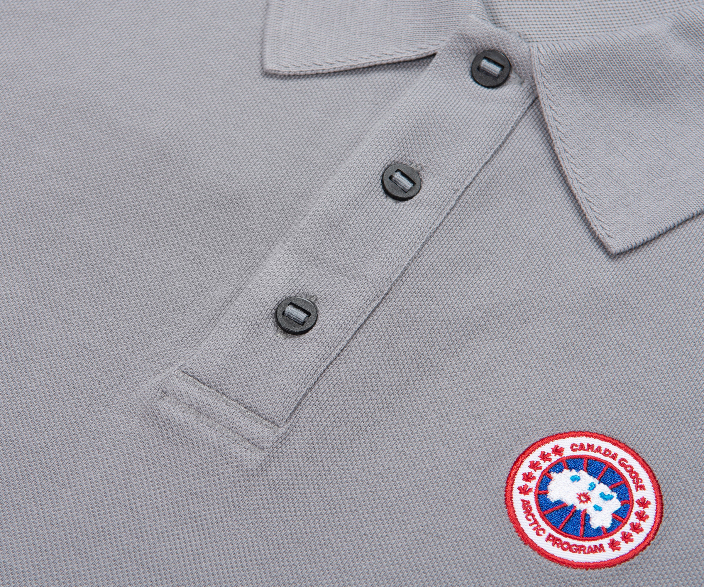 Canada Goose Grey Beckley Polo Shirt - Image 3