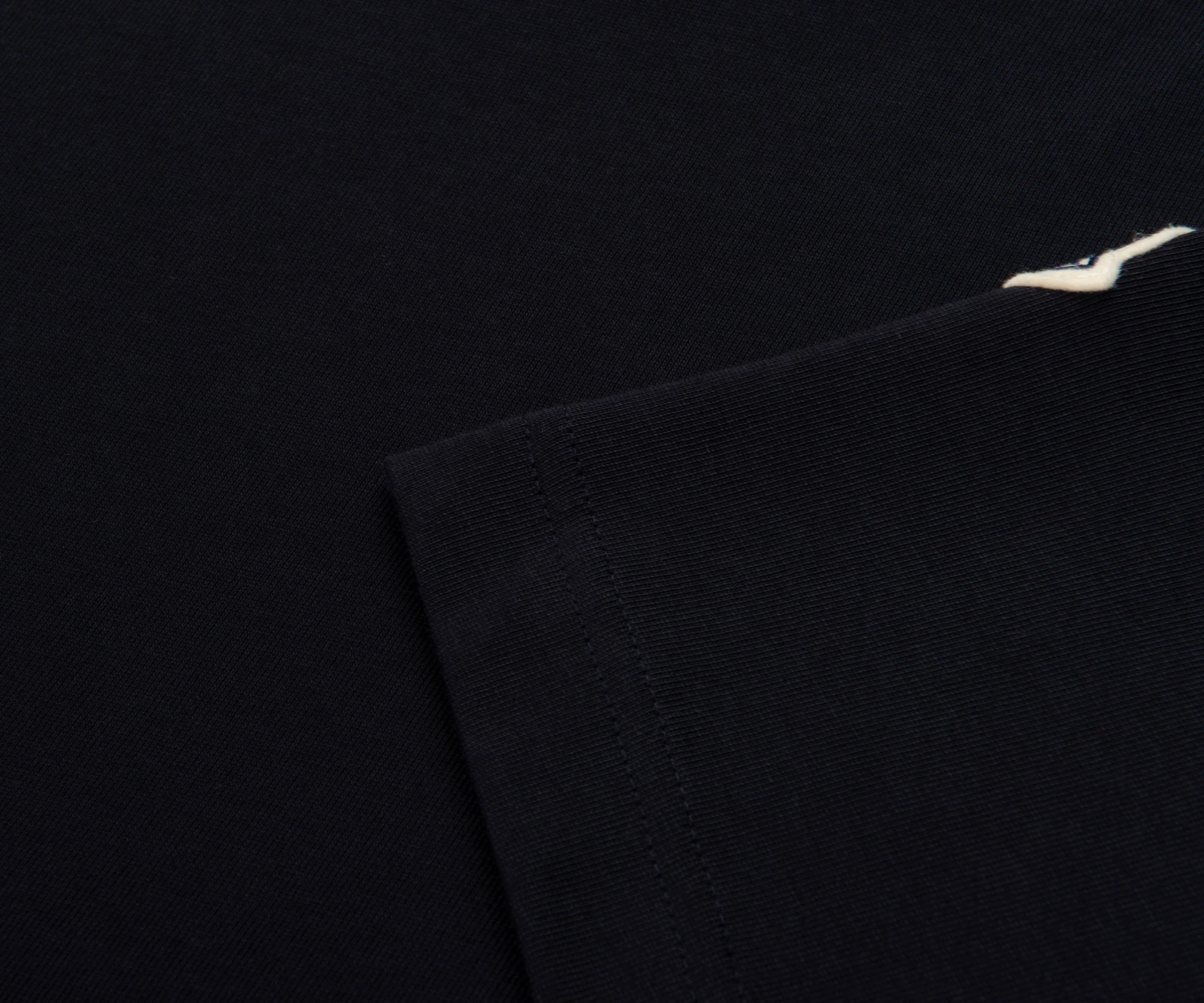 Moncler Black Embroidered Tricolour Logo Cotton T-Shirt - Image 5