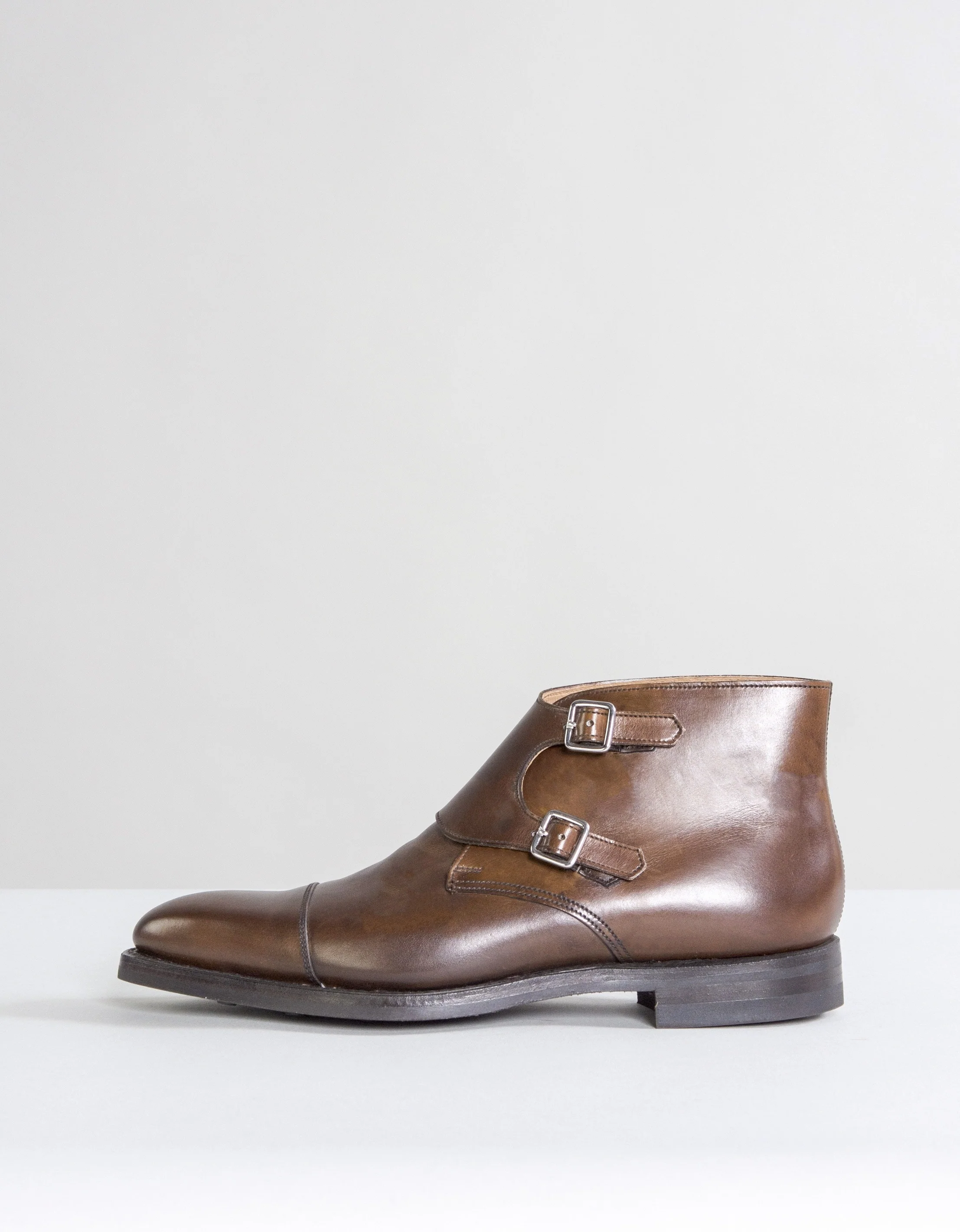 Crockett & Jones Camberley Burnished Calf Leather Boots Brown - Image 3