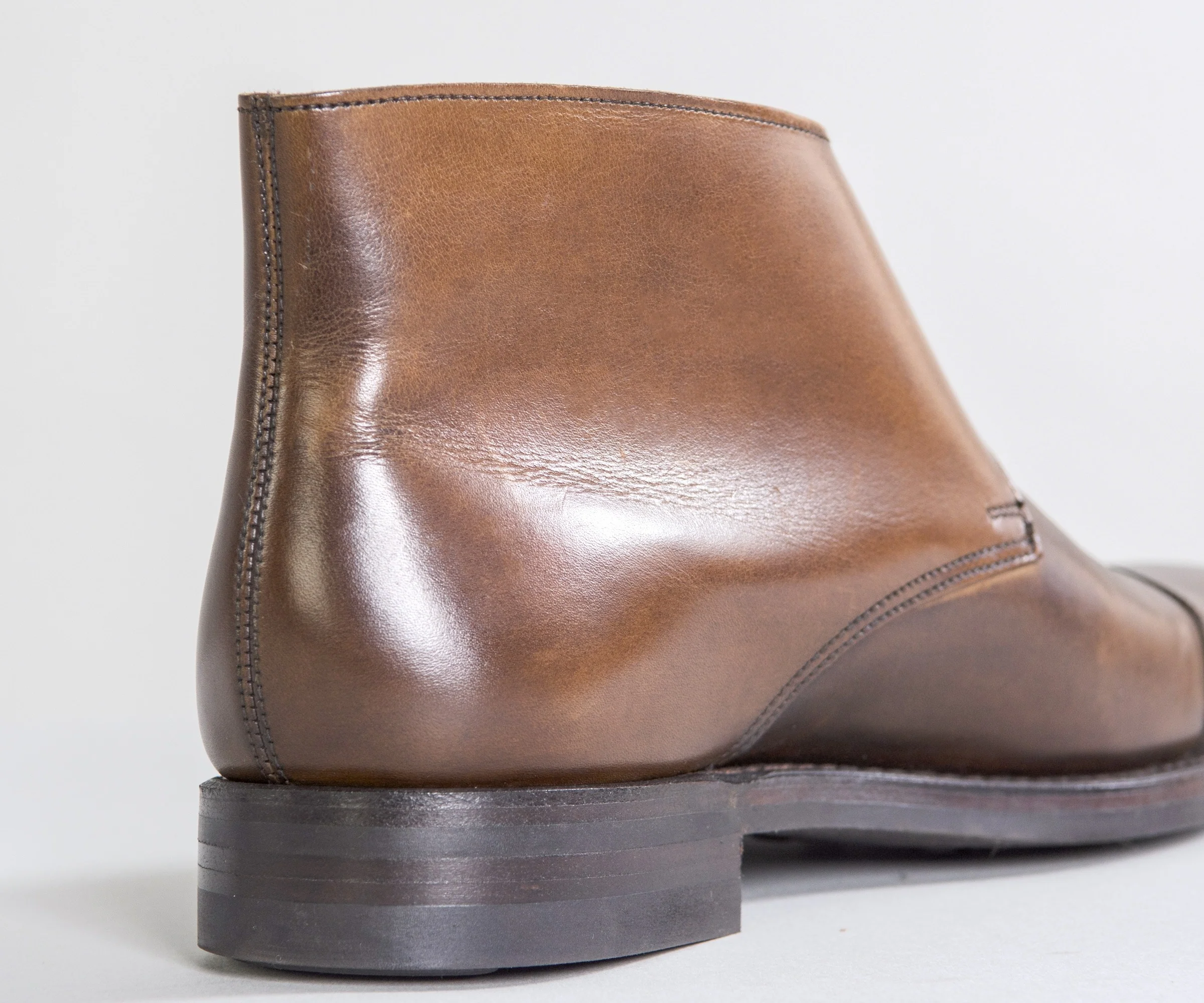 Crockett & Jones Camberley Burnished Calf Leather Boots Brown - Image 4