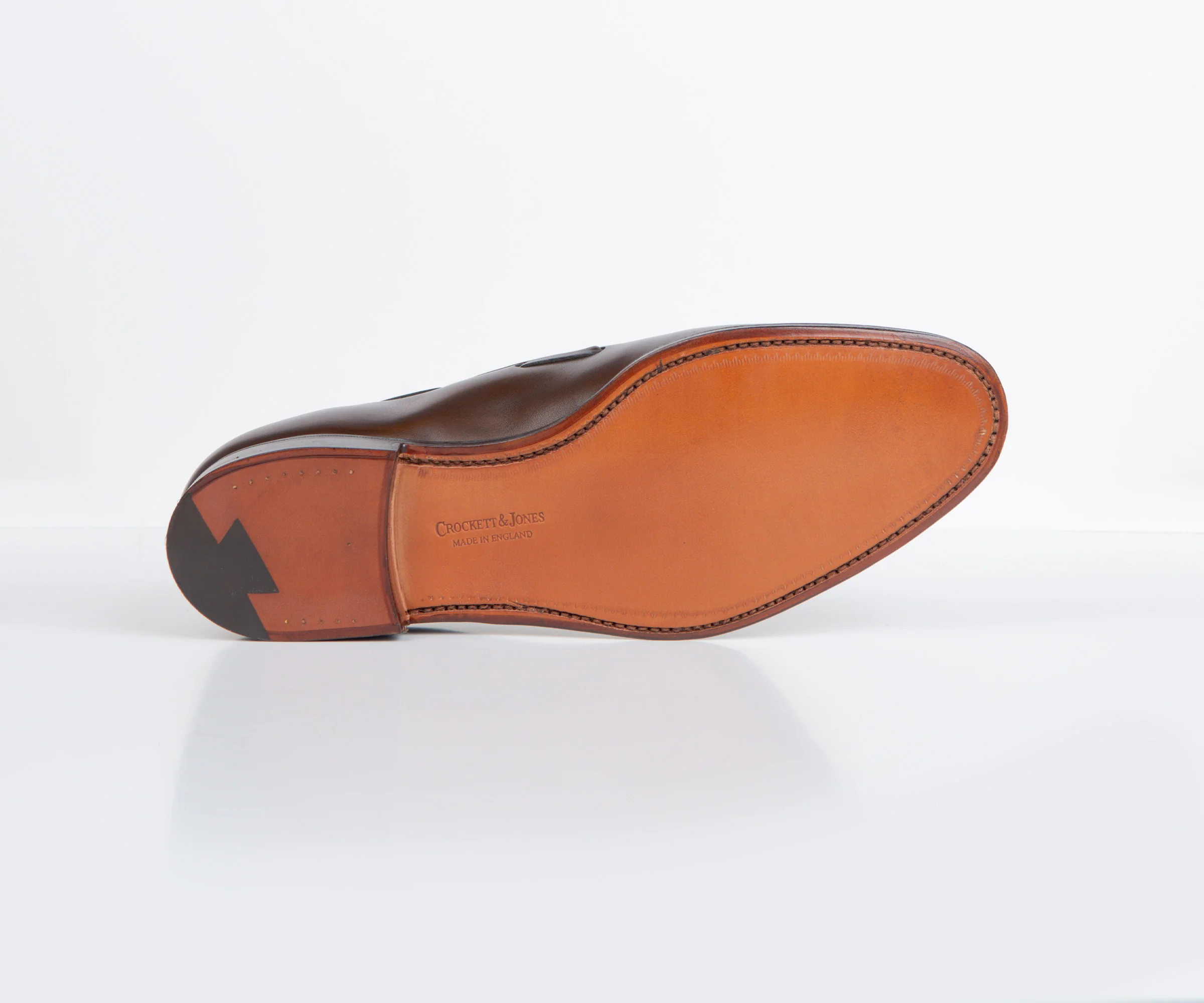 Crockett & Jones Cavendish Burnished Calf Leather Loafers Dark Brown - Image 6