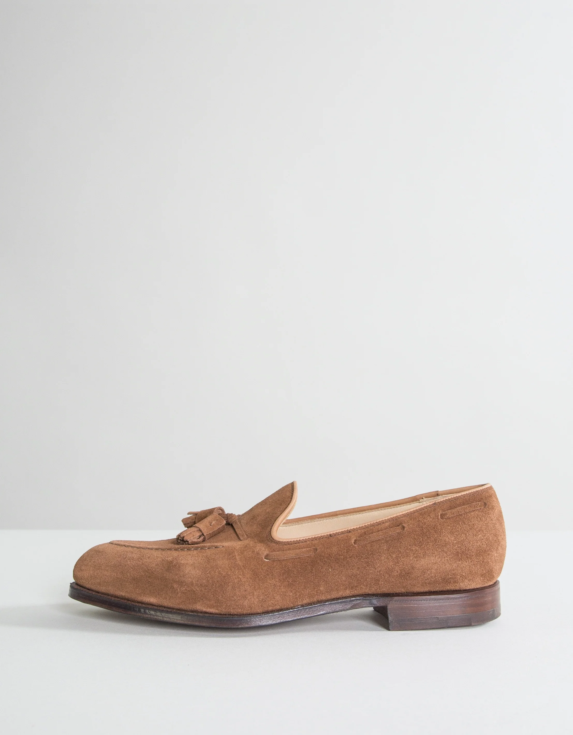 Crockett & Jones 'Cavendish' Suede Loafers Polo Brown - Image 3