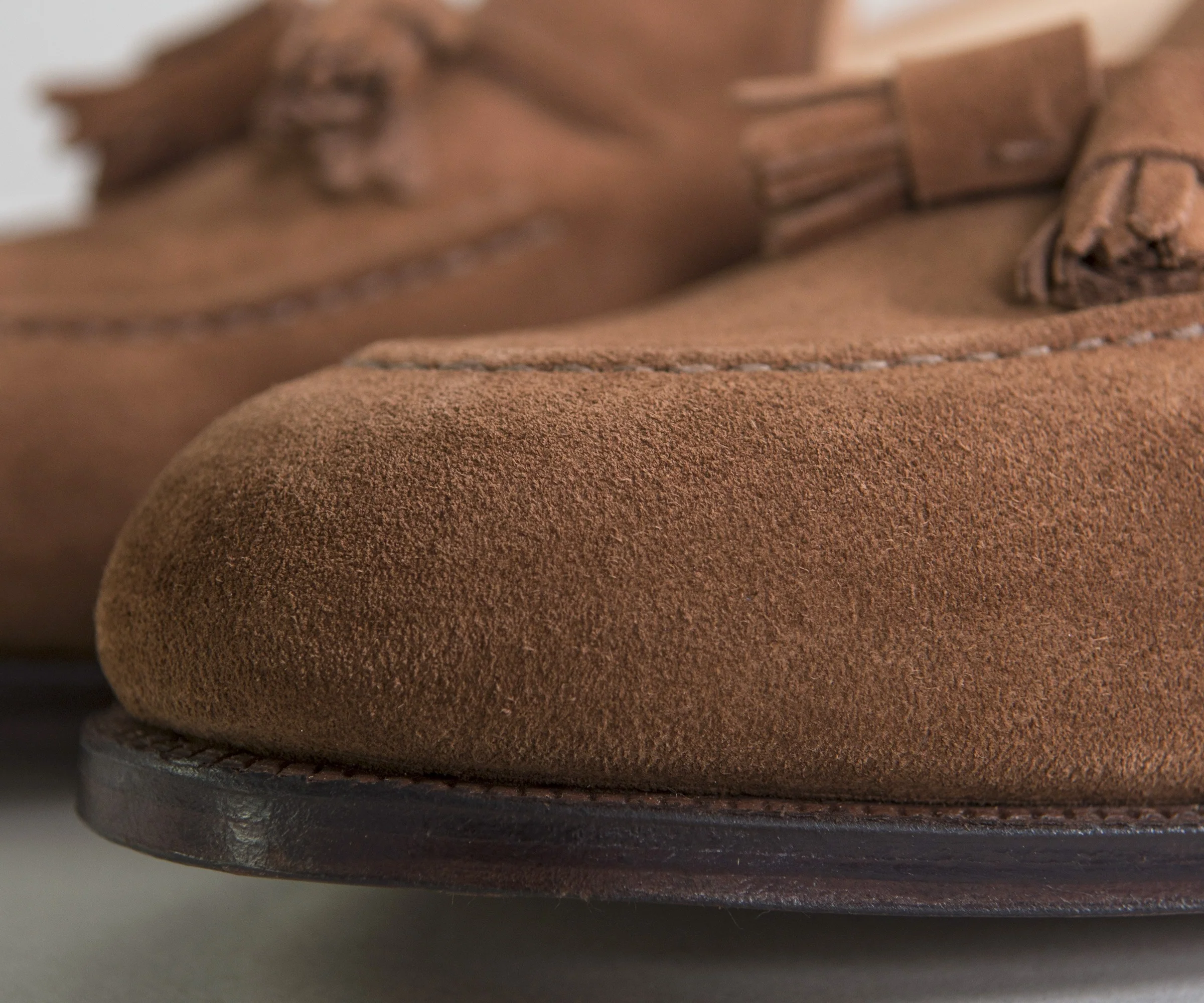 Crockett & Jones 'Cavendish' Suede Loafers Polo Brown - Image 6