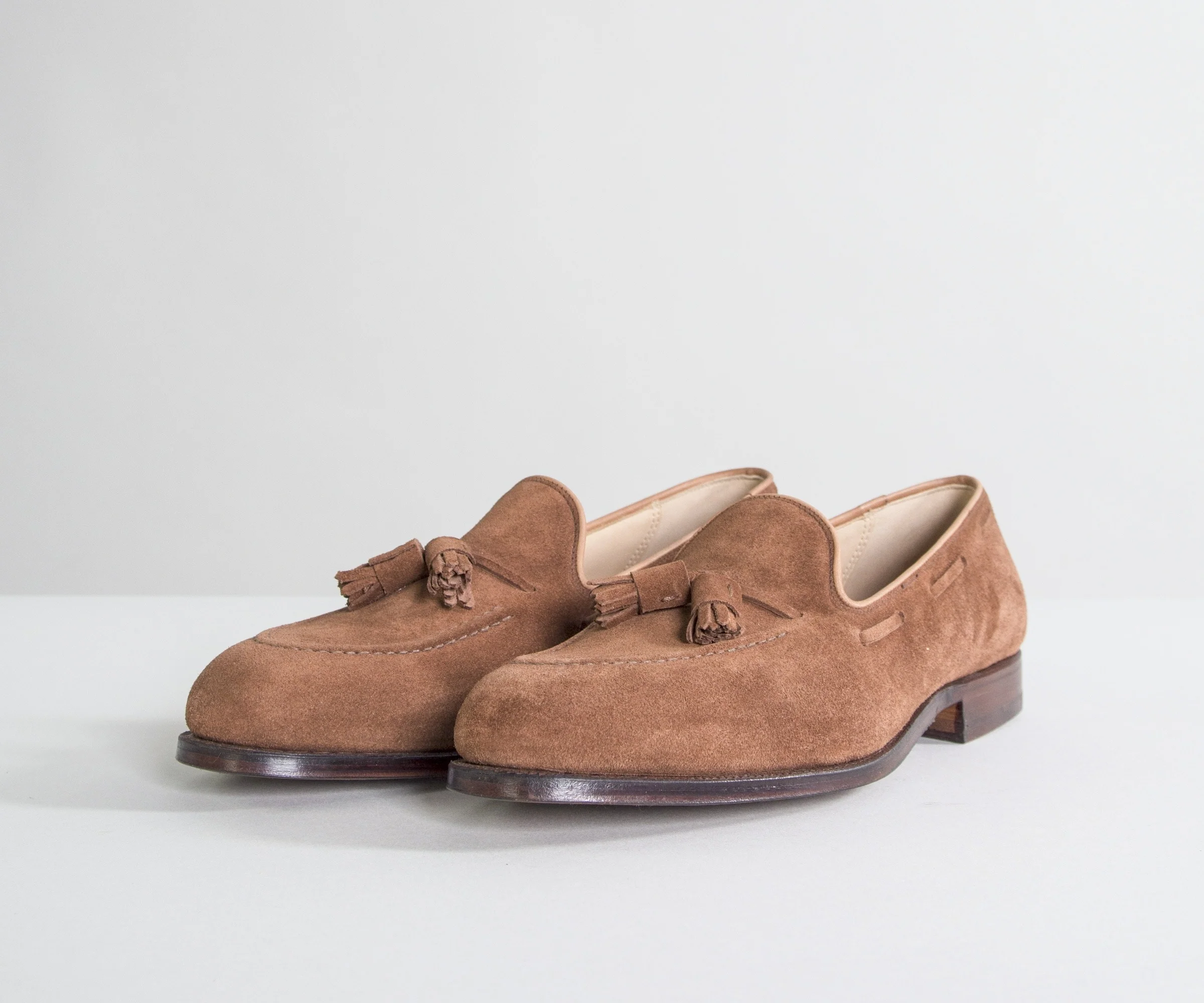 Crockett & Jones 'Cavendish' Suede Loafers Polo Brown - Image 8