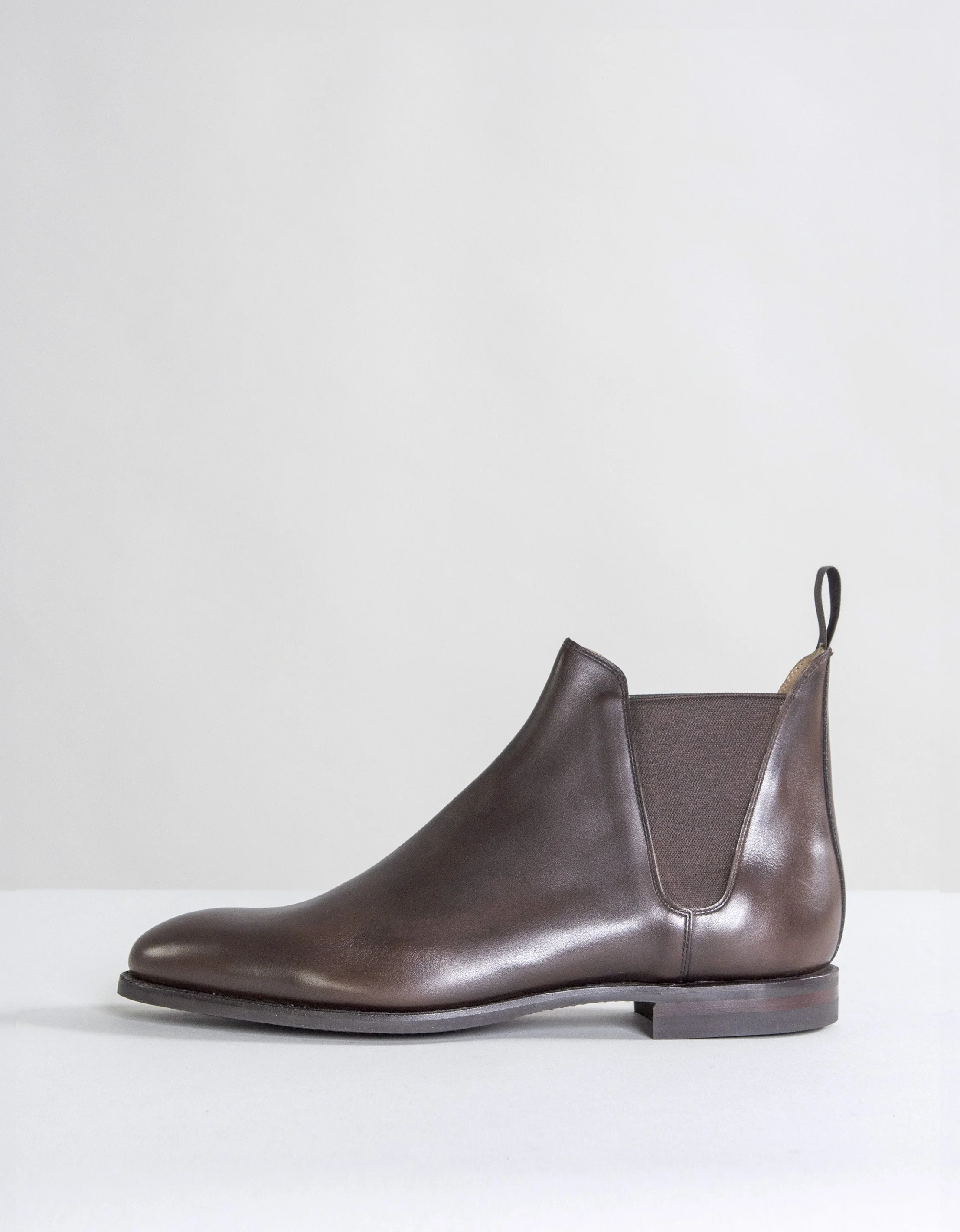Crockett & Jones 'Chelsea VIII' Burnished Calf Leather Boots Dark Brown - Image 3