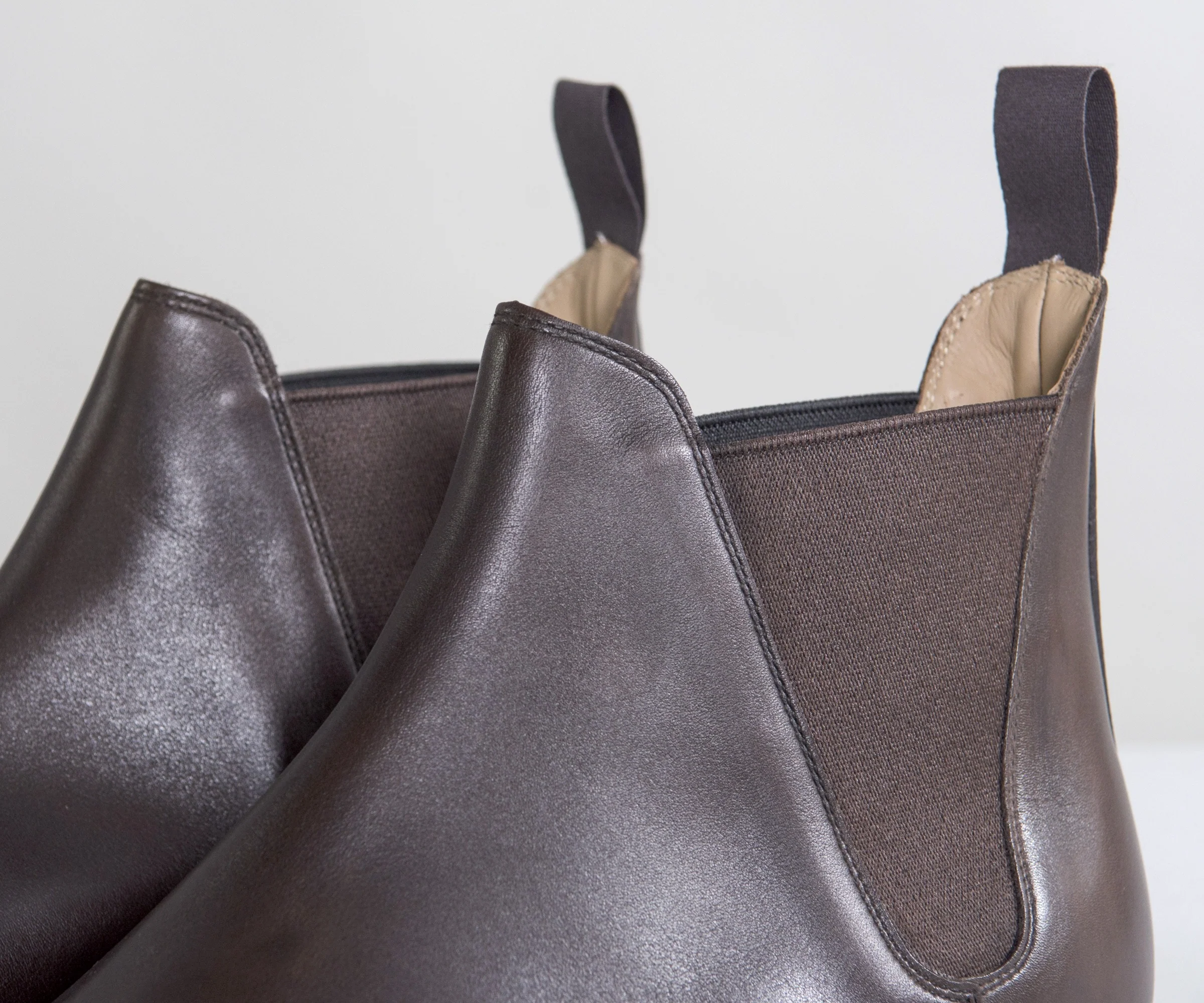 Crockett & Jones 'Chelsea VIII' Burnished Calf Leather Boots Dark Brown - Image 7