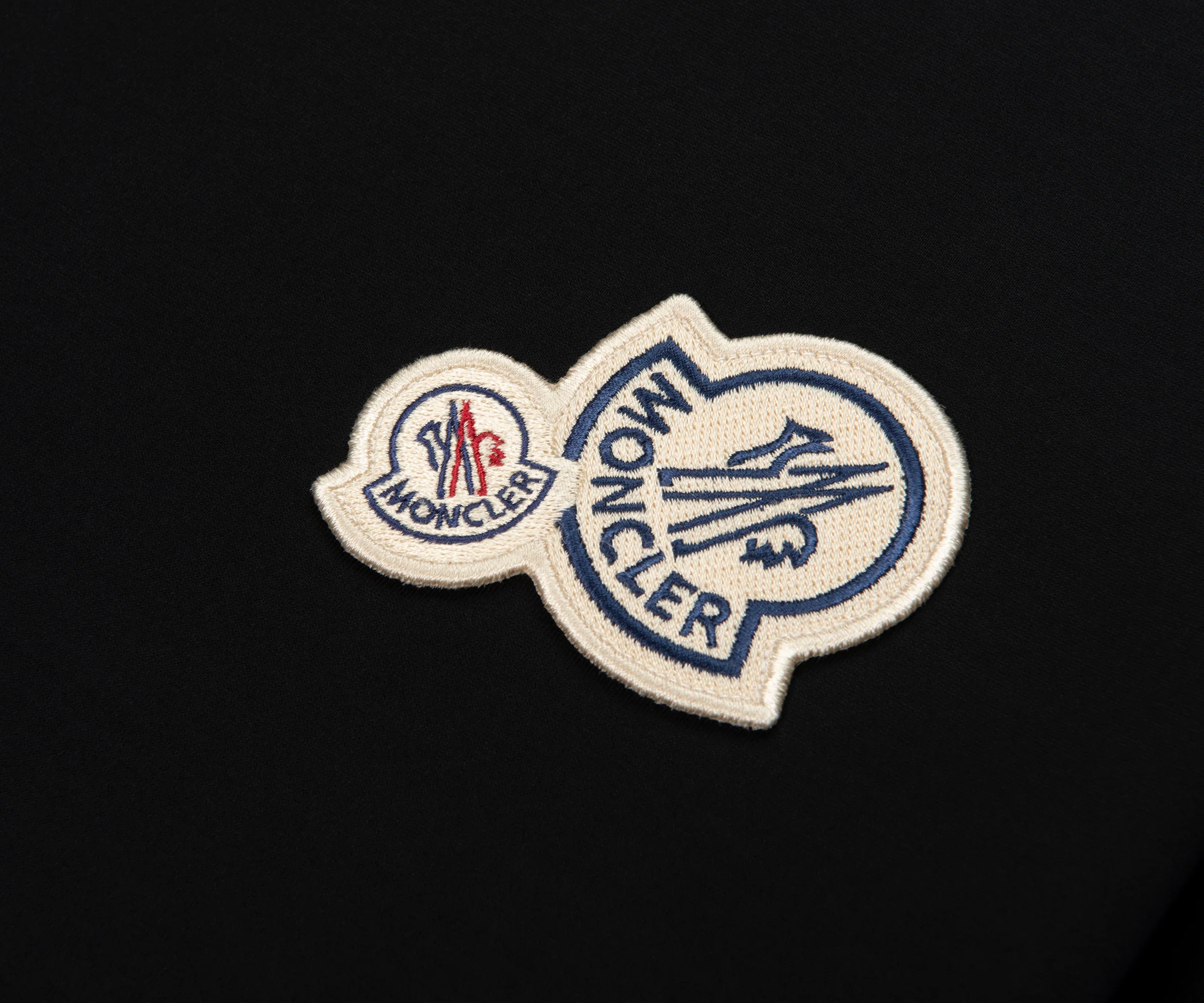 Moncler Black Double Patch Logo T-Shirt - Image 3