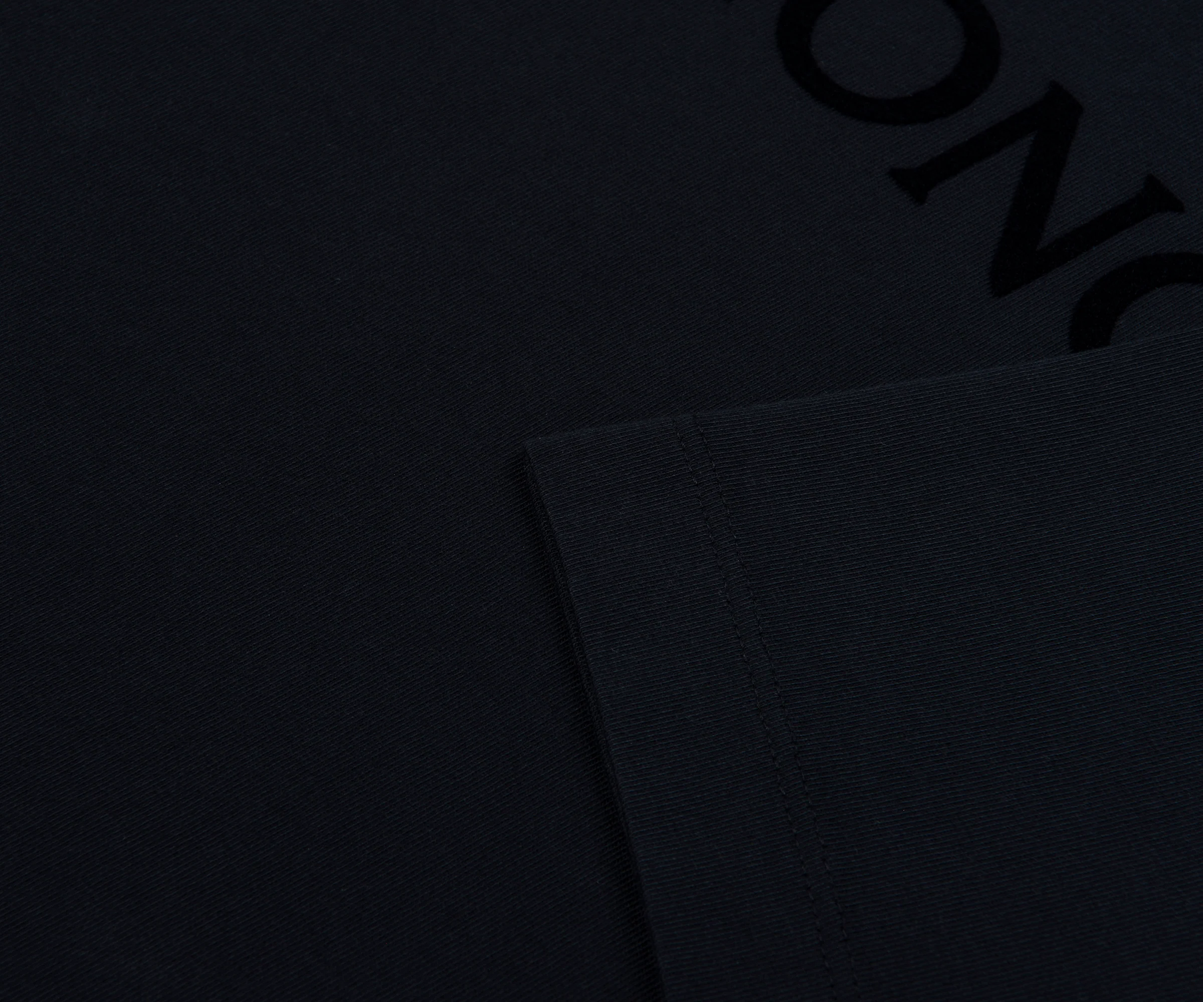 Moncler Navy Velvet Logo Cotton T-Shirt - Image 5