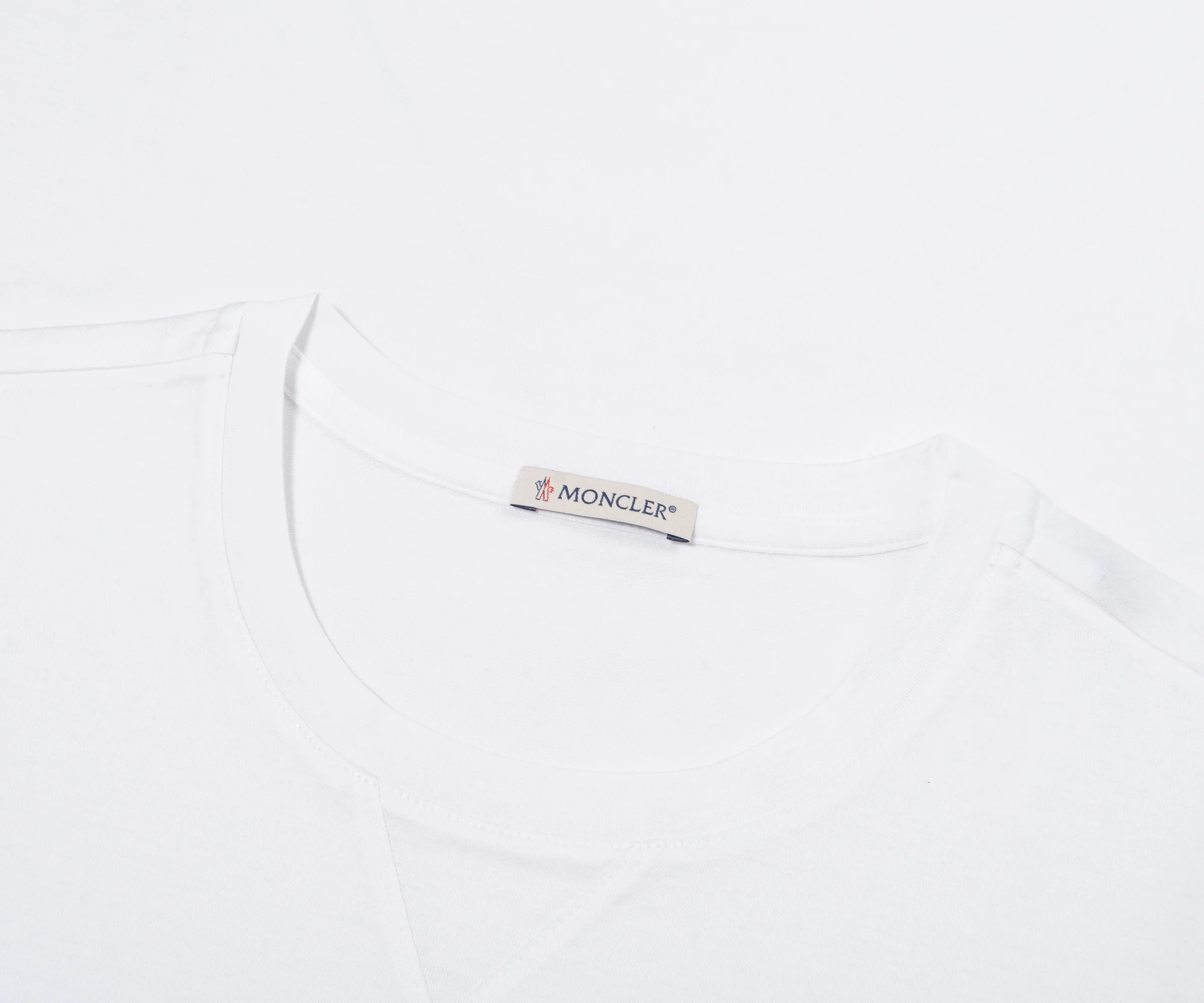 Moncler White Double Patch Logo T-Shirt - Image 3