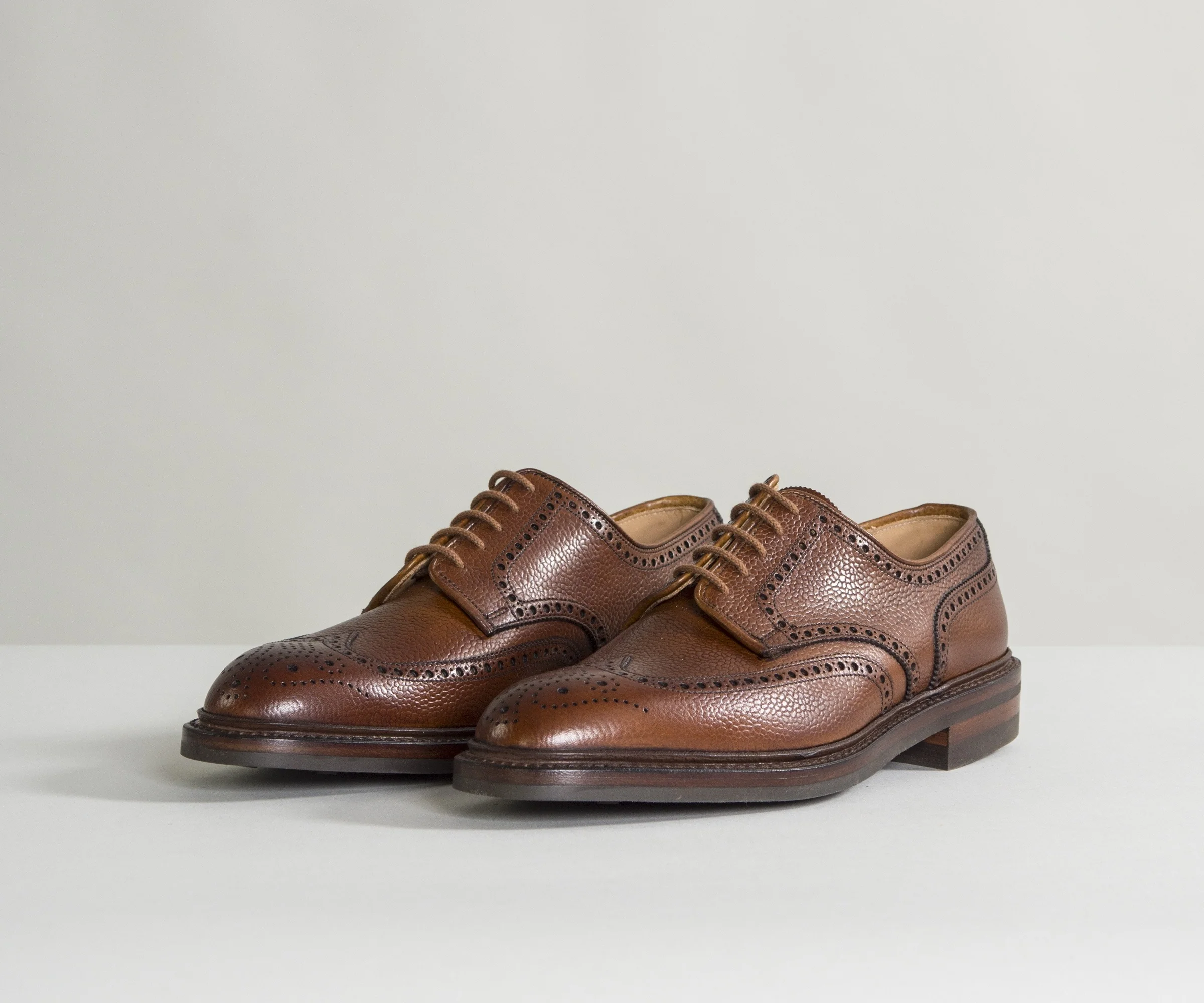 Crockett & Jones Pembroke Leather Brogues Tan - Image 3