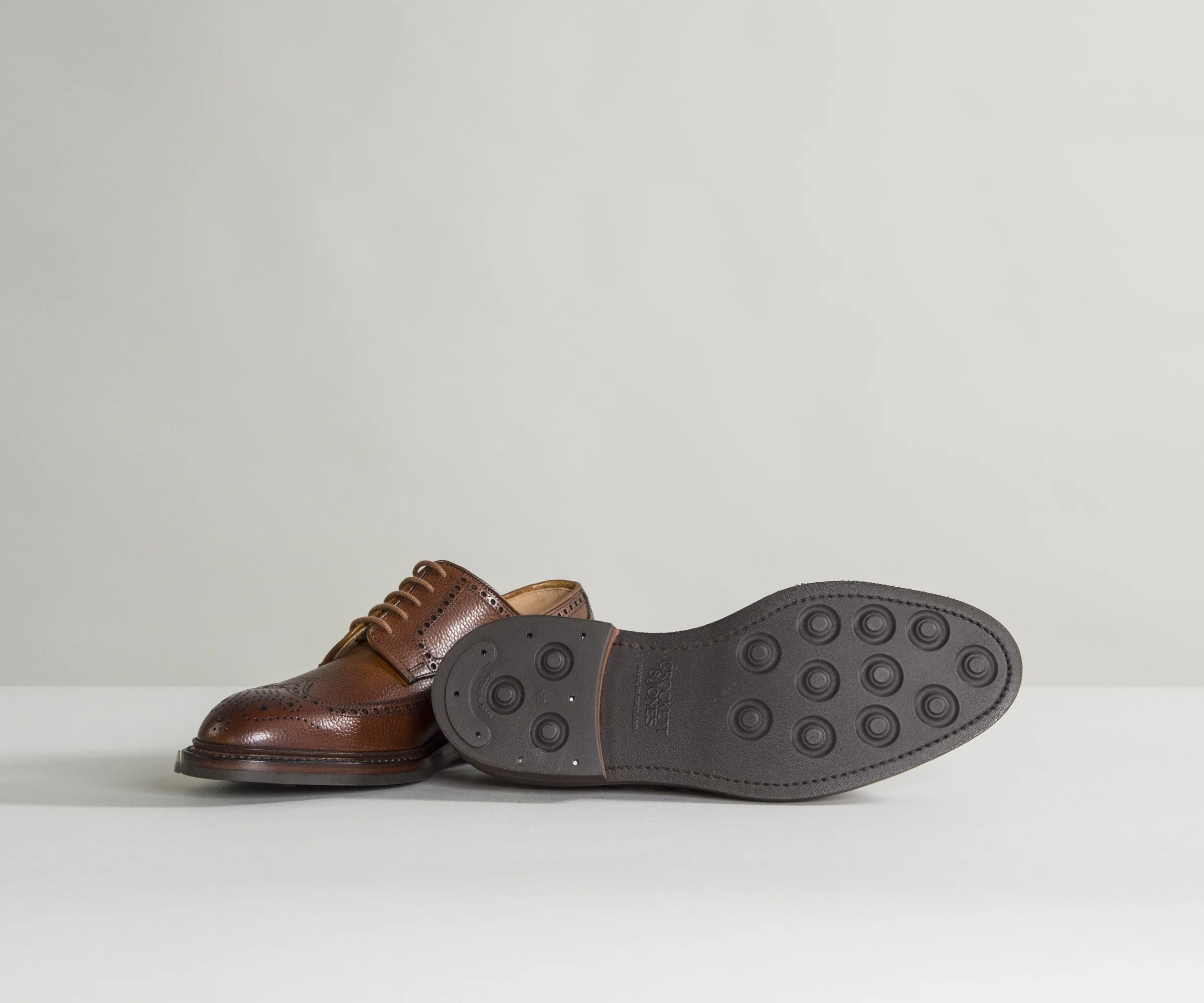 Crockett & Jones Pembroke Leather Brogues Tan - Image 6