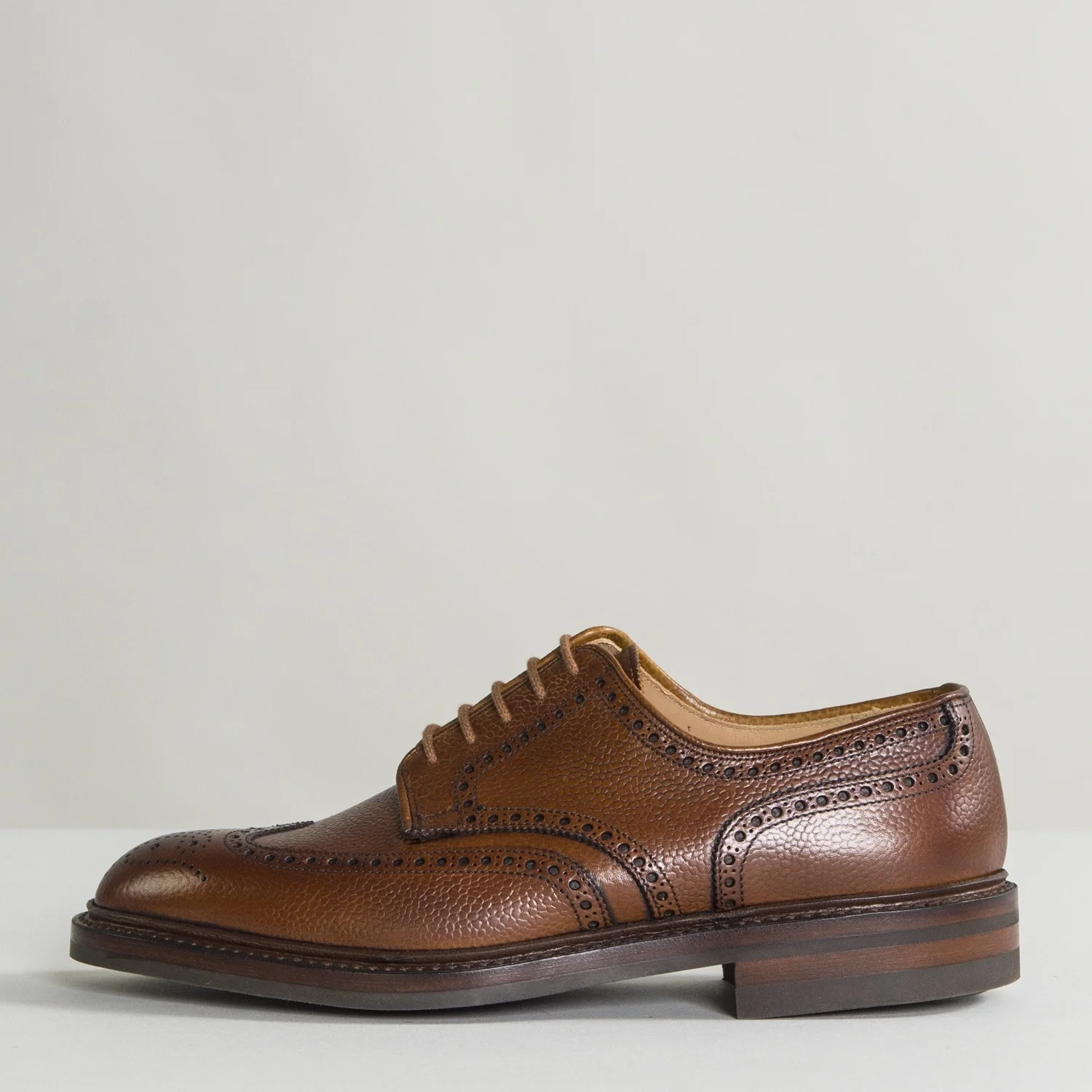 Crockett & Jones Pembroke Leather Brogues Tan - Image 7