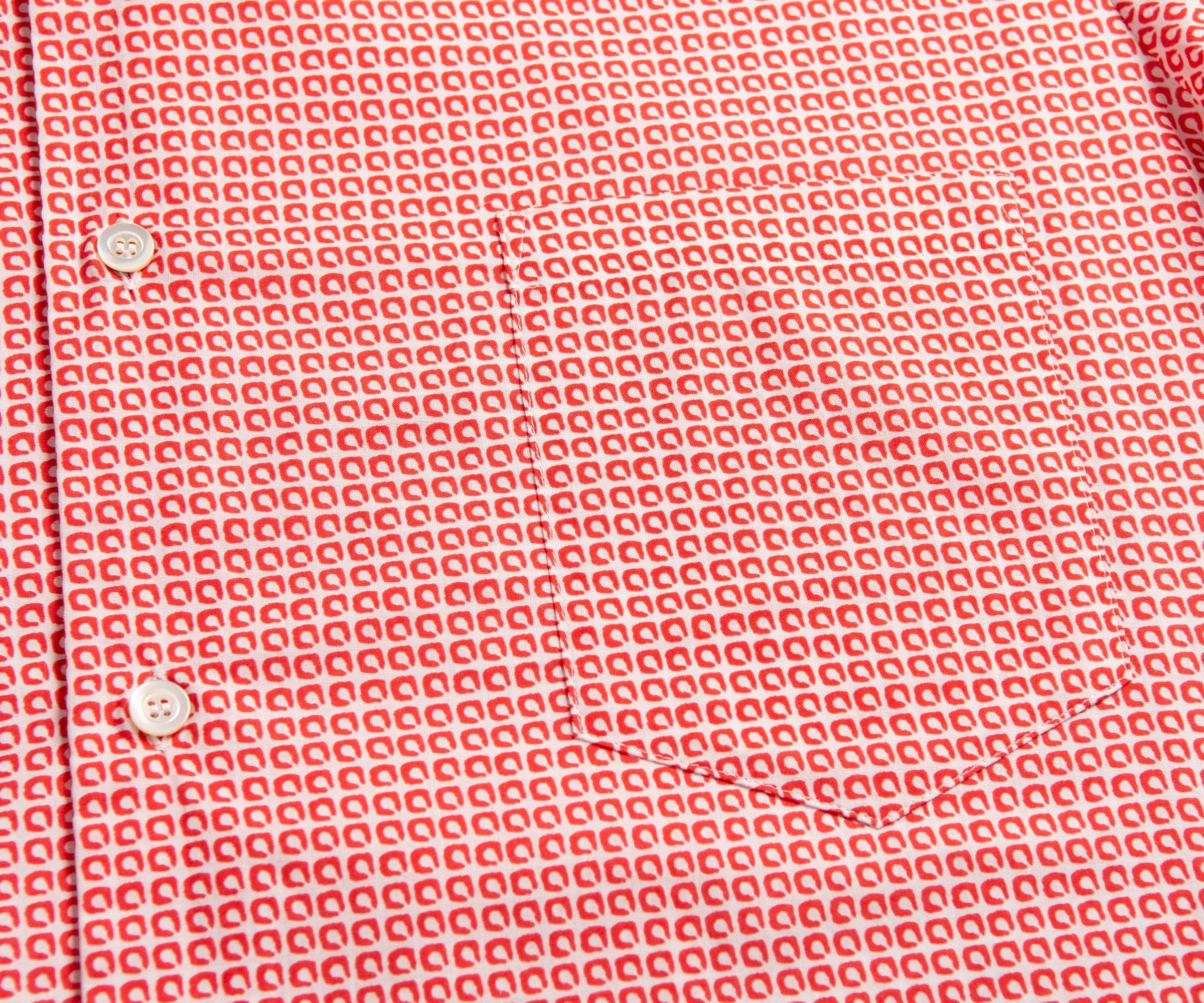 Maison Margiela Micro Square Print Shirt Red/White - Image 3