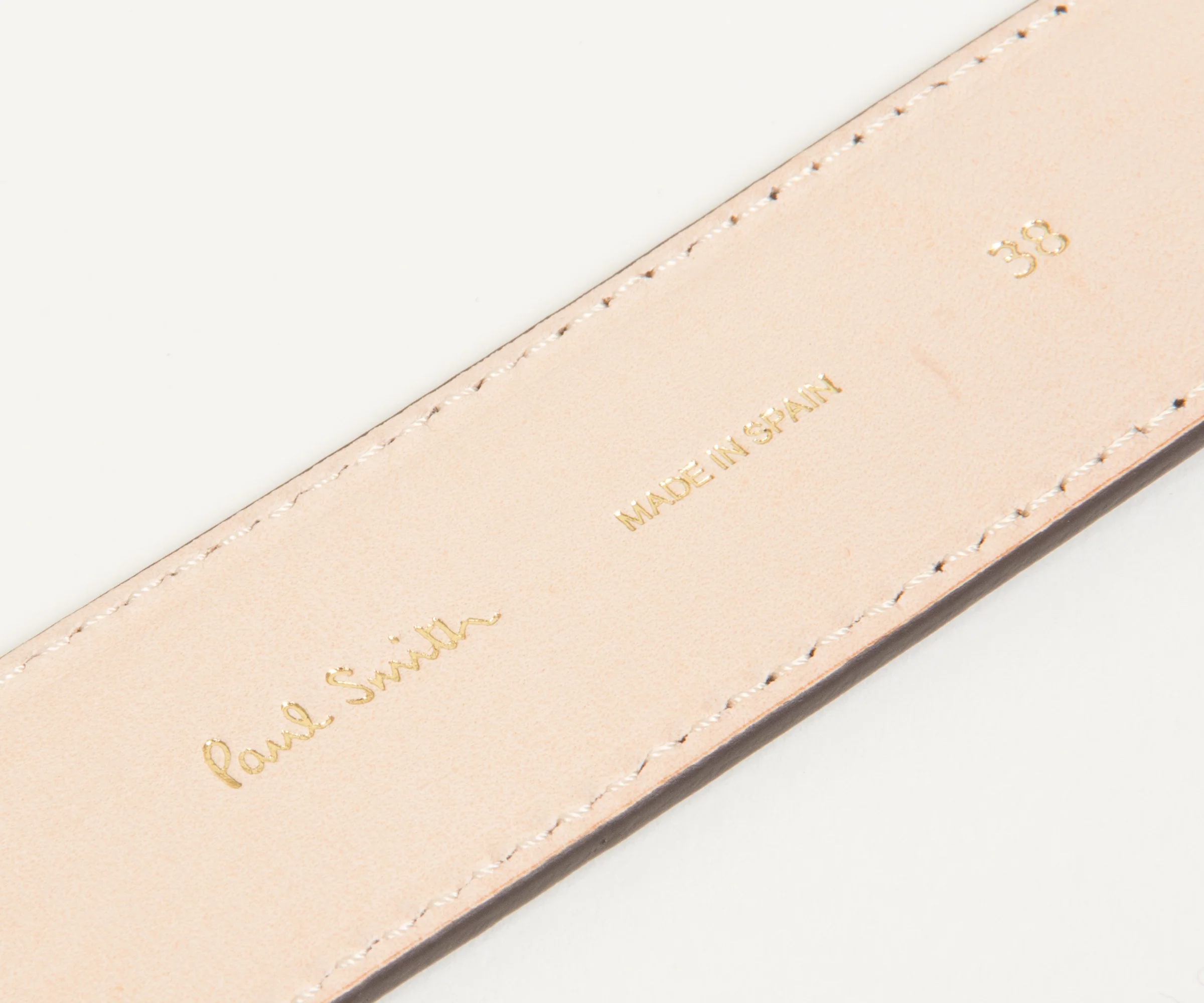 Paul Smith Signature Multi Stripe Keeper Belt Chocolate Brown - Image 3