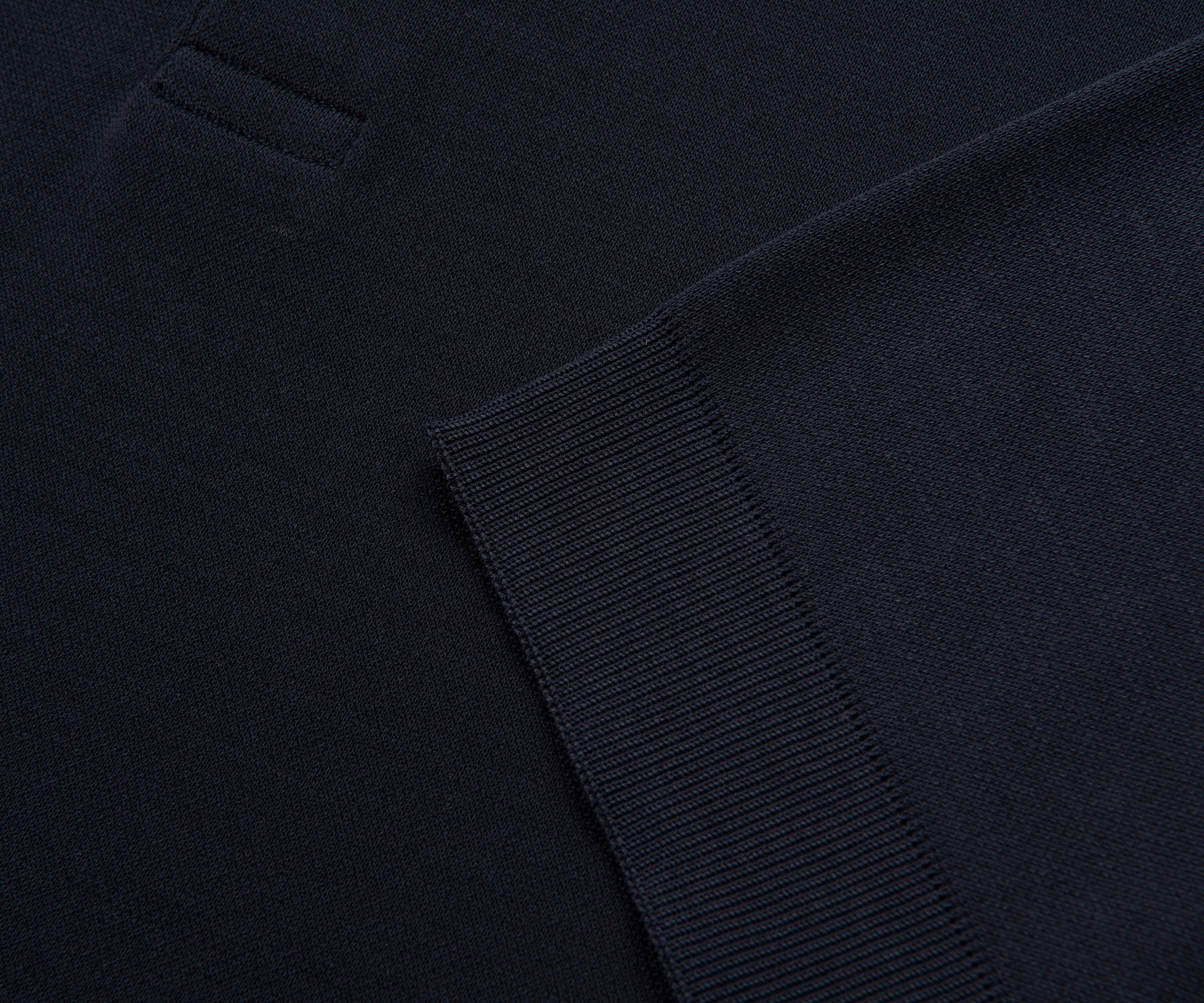 Herno Navy Knitted SS Polo Shirt - Image 4