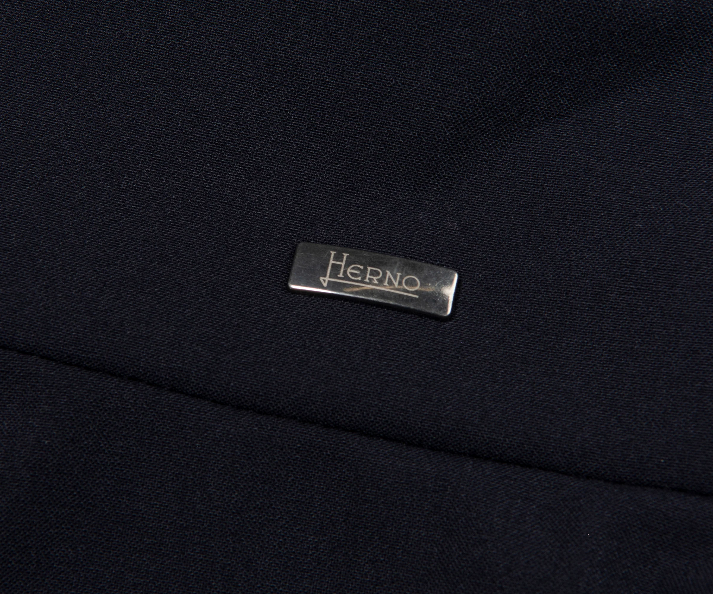 Herno Navy Technical Light Weight Bomber Jacket - Image 3