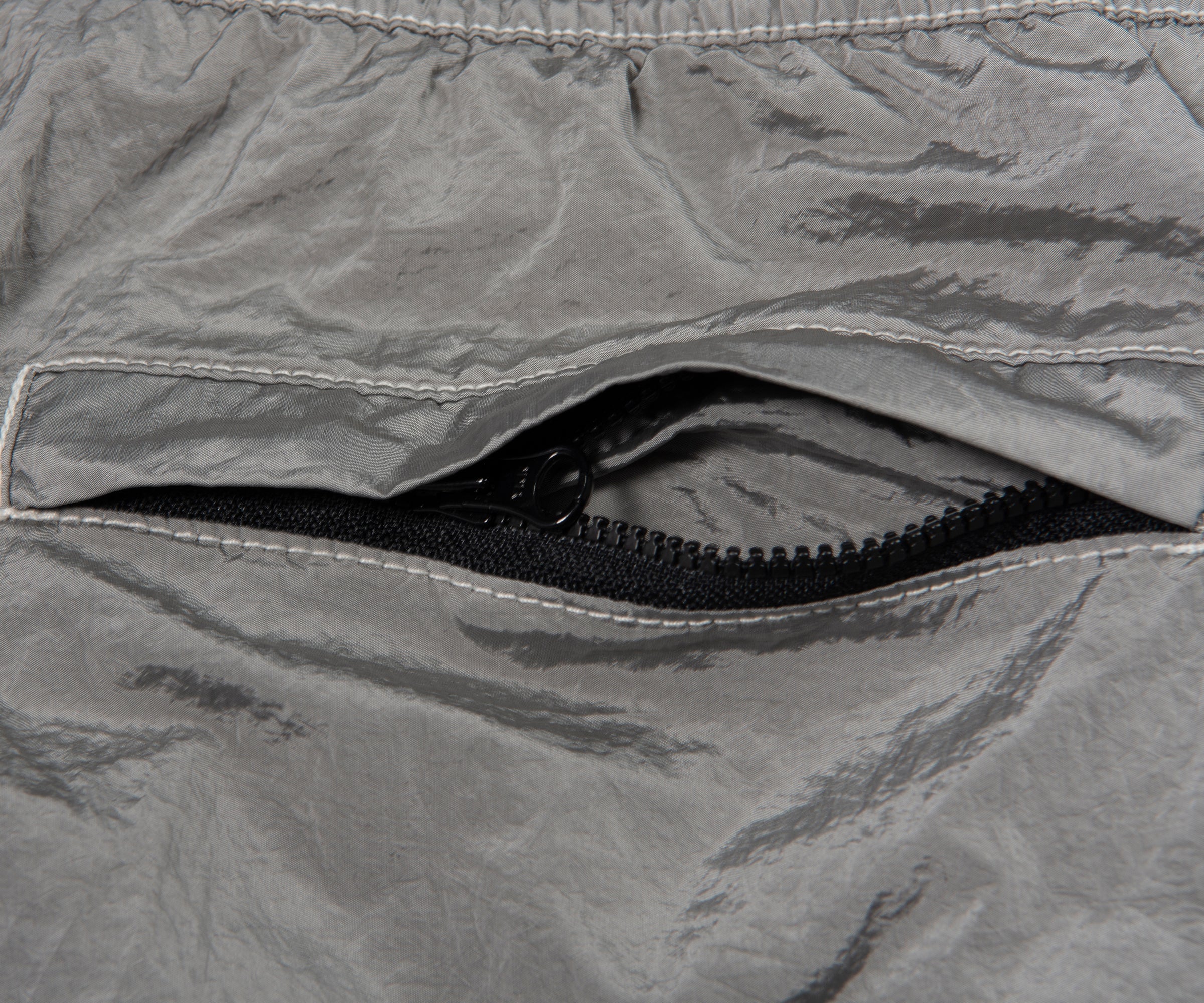 Stone Island Silver Nylon Metal Swim Shorts - Image 3