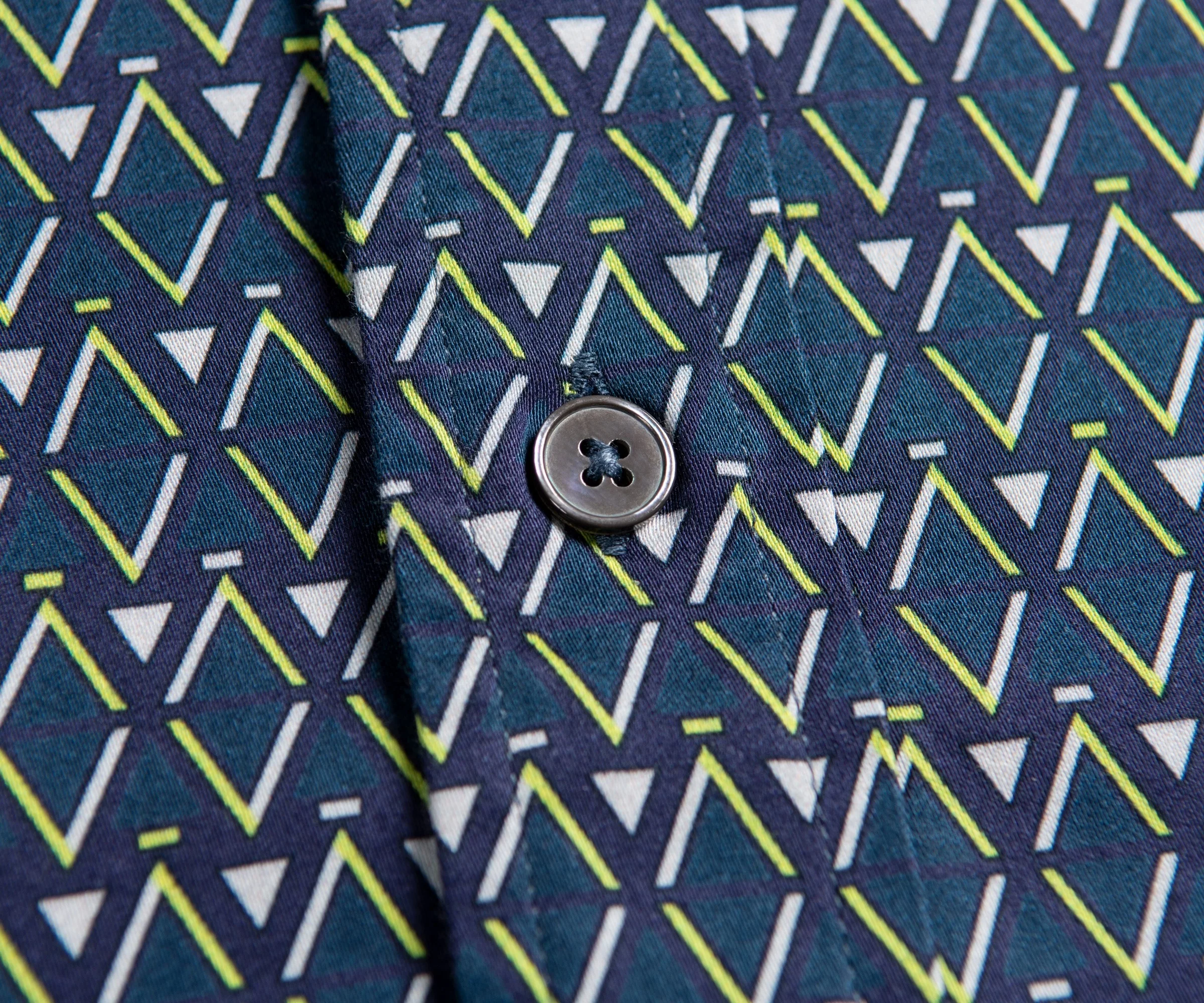 Paul Smith Zig Zag Cotton Print Shirt Green - Image 7