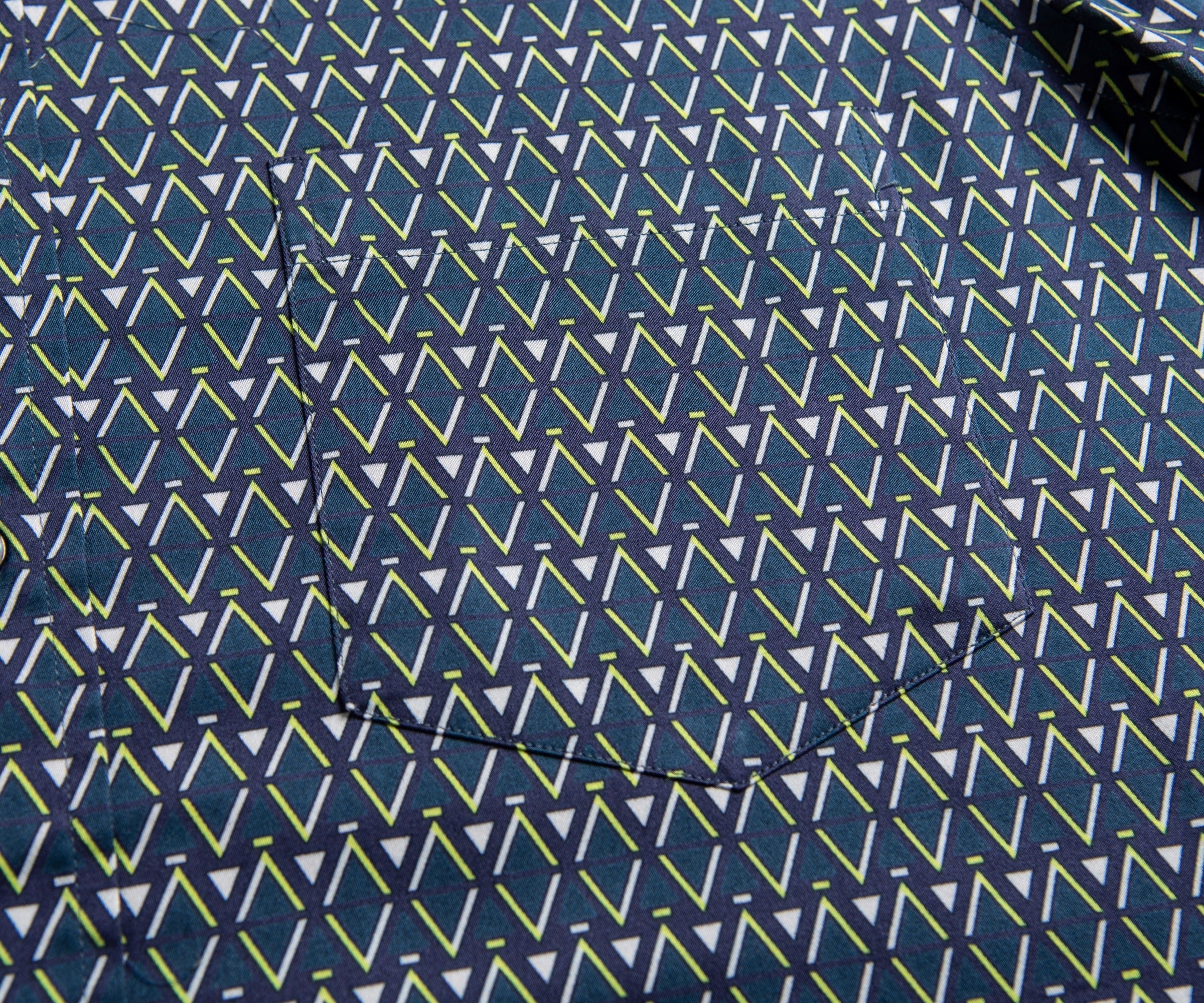 Paul Smith Zig Zag Cotton Print Shirt Green - Image 8